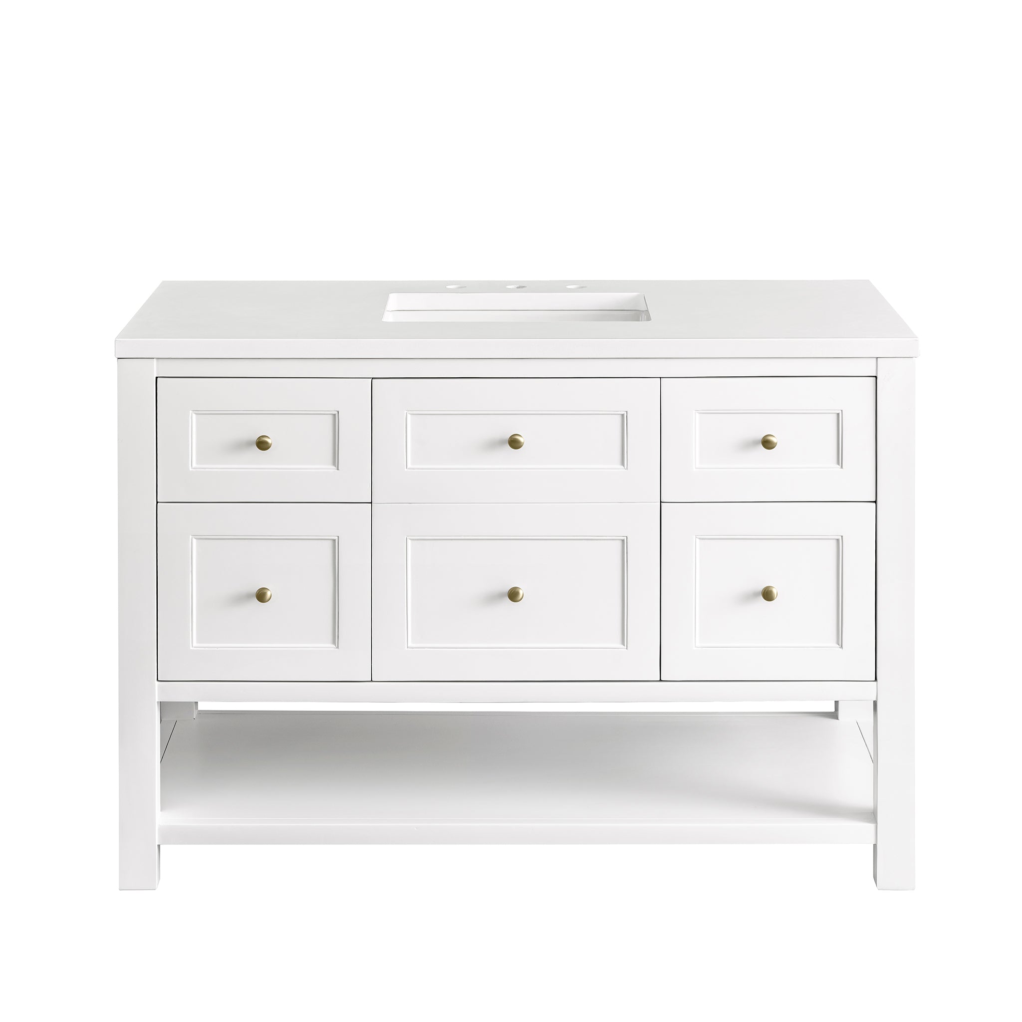James Martin Breckenridge 48" Single Vanity in Bright White with 3cm Countertop