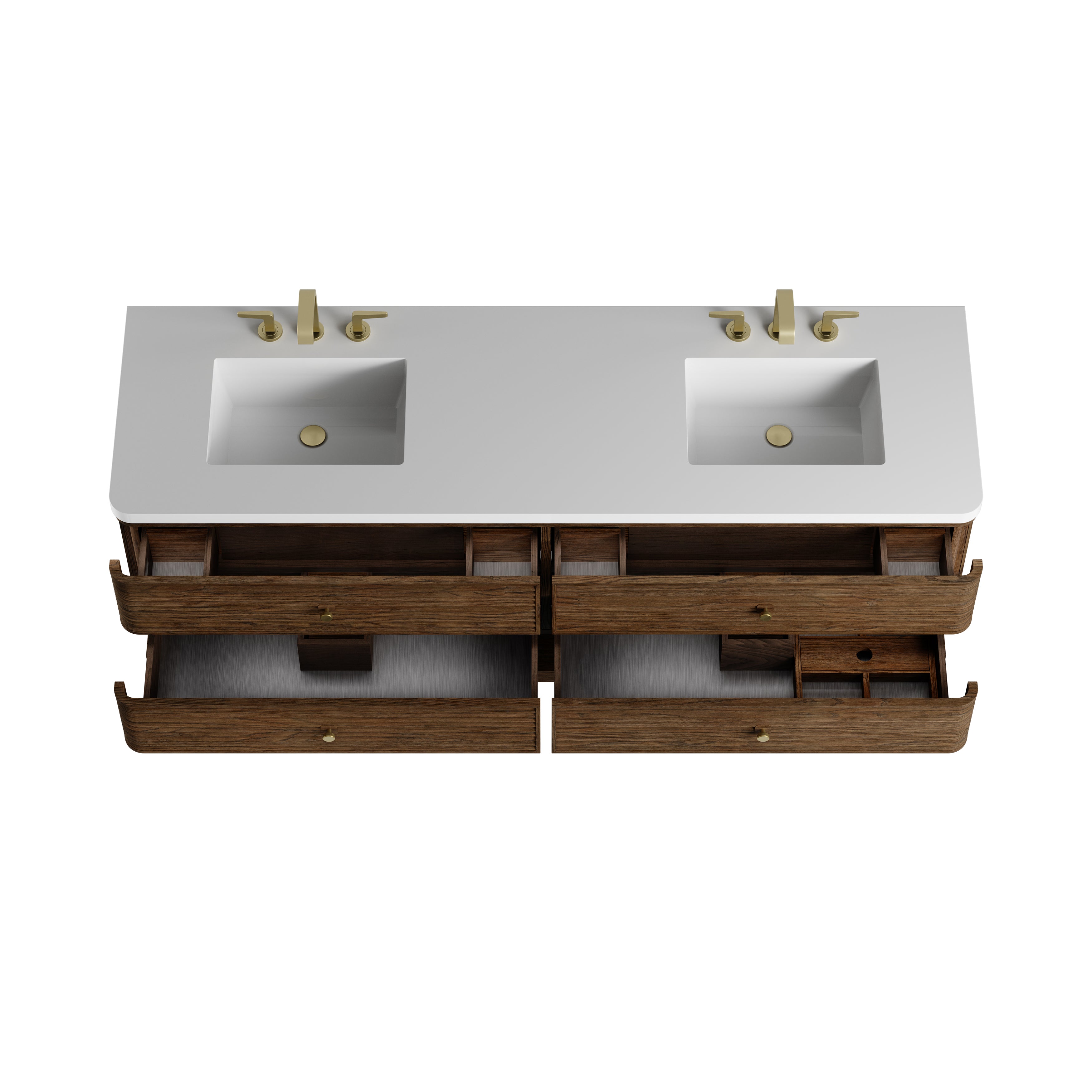 James Martin Allamari 72" Double Vanity in Sable with 3cm Countertop