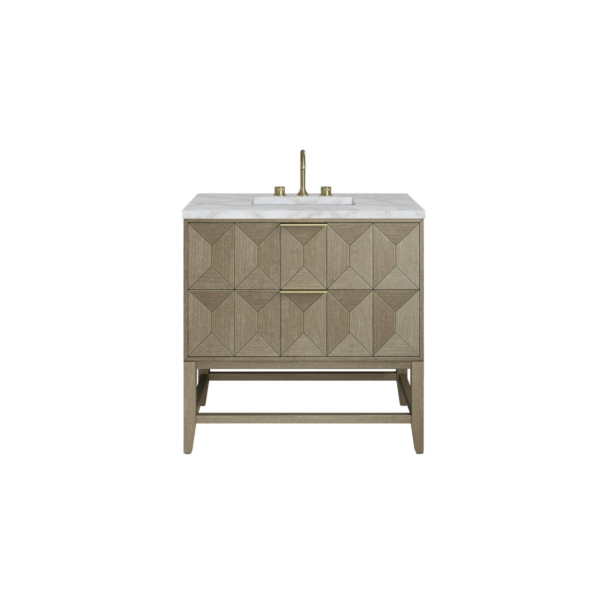 Emmeline 36" Single Vanity Cabinet, Pebble Oak