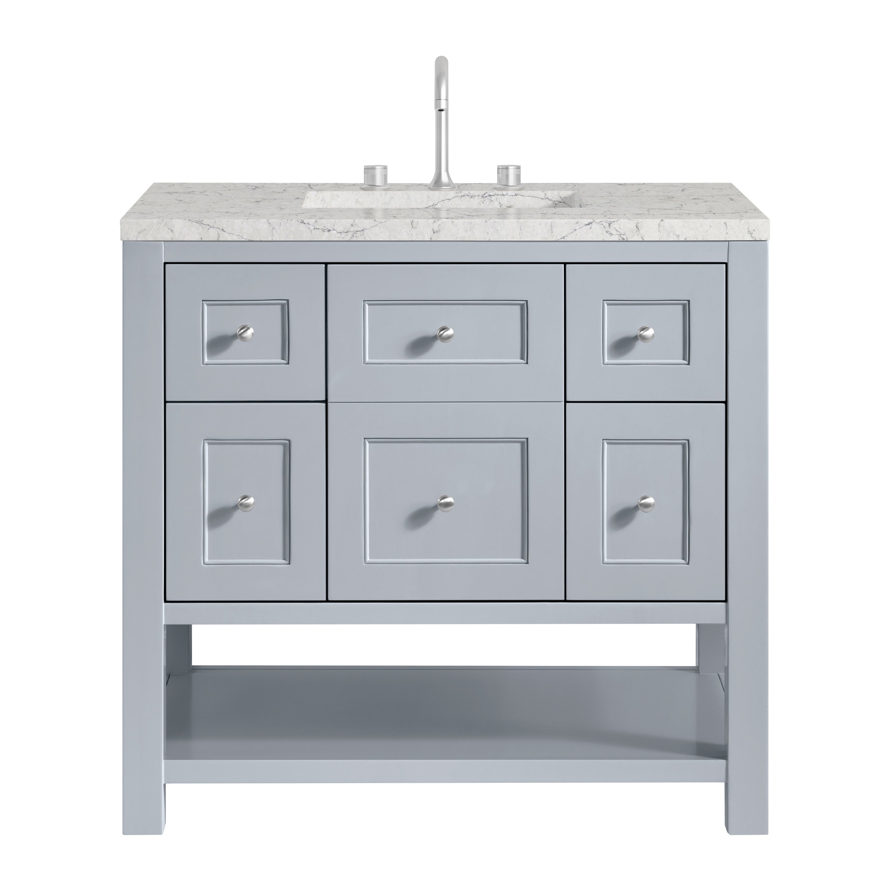 James Martin Breckenridge 36" Single in Serenity Blue with 3cm Countertop