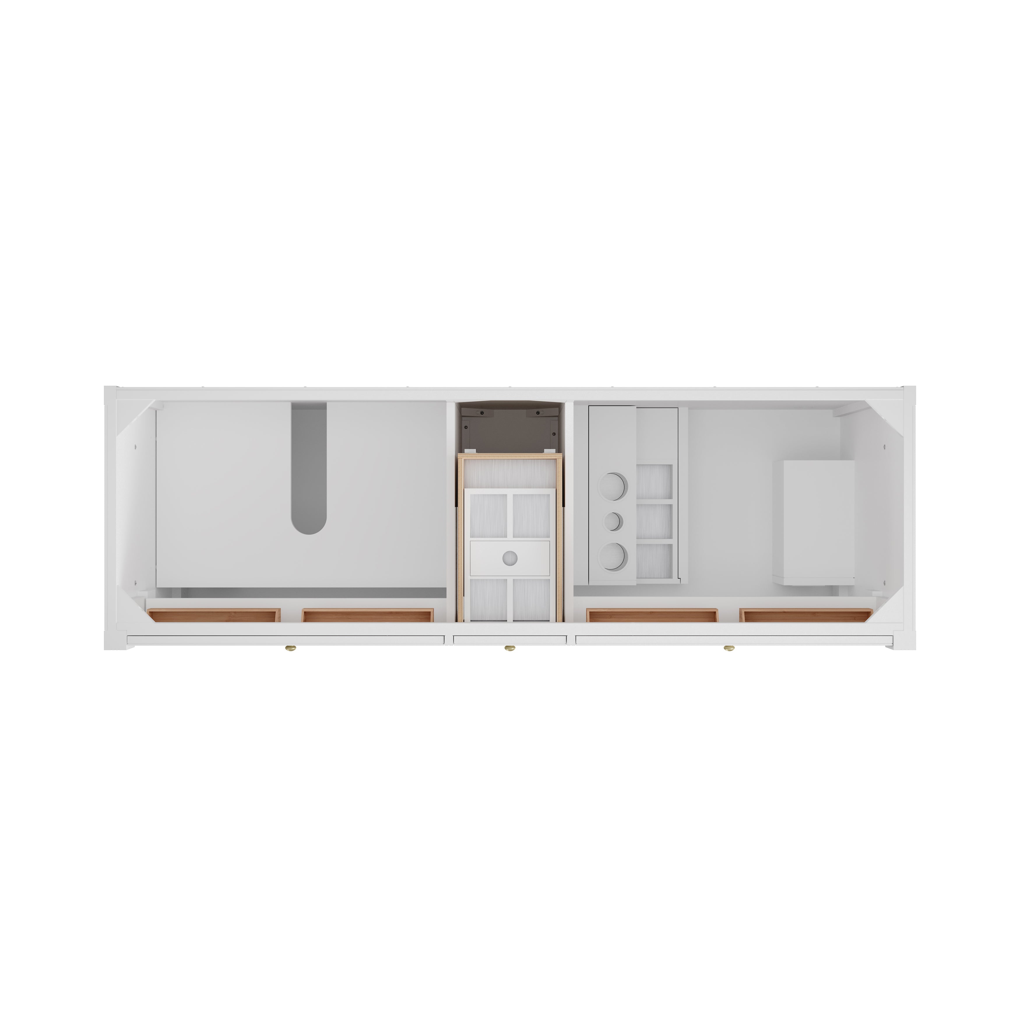 James Martin Bellshire 72" Double Vanity in Bright White with 3cm Countertop