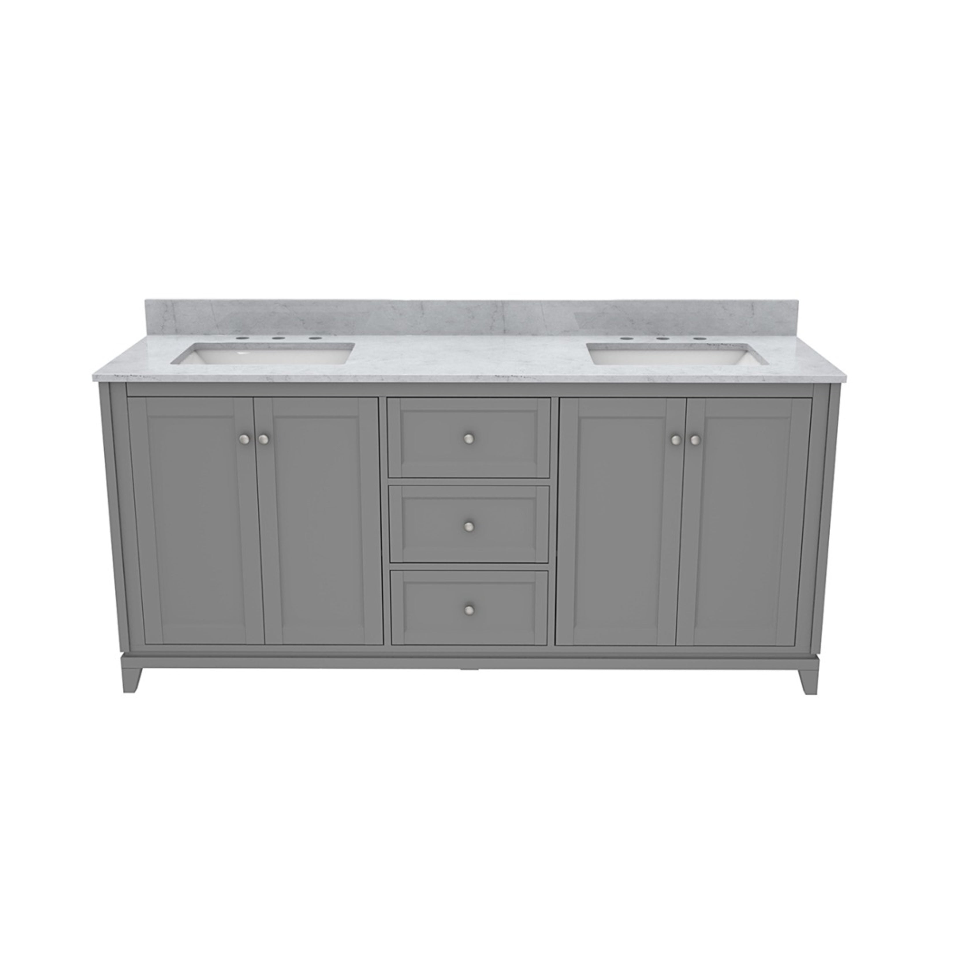 MAIDSTONE Placid 72 Inch Oak Vanity