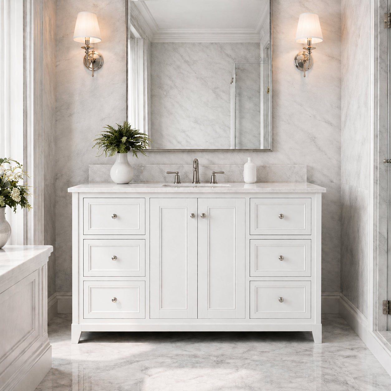 MAIDSTONE Placid 48 Inch Oak Vanity