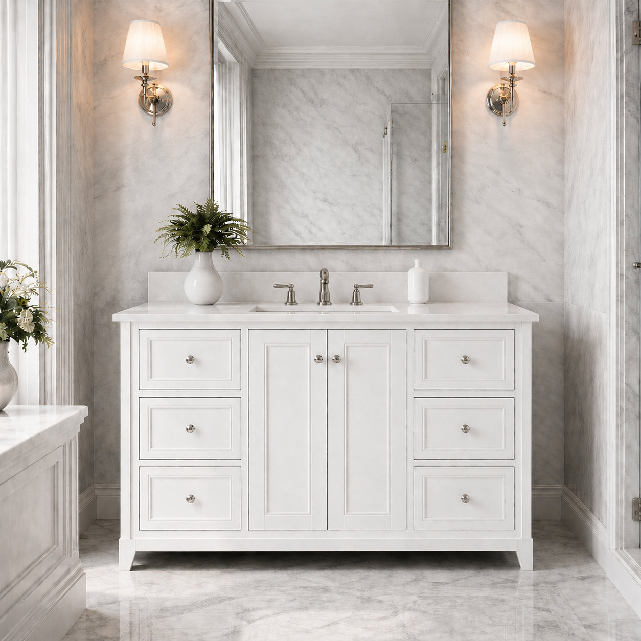 MAIDSTONE Placid 48 Inch Oak Vanity