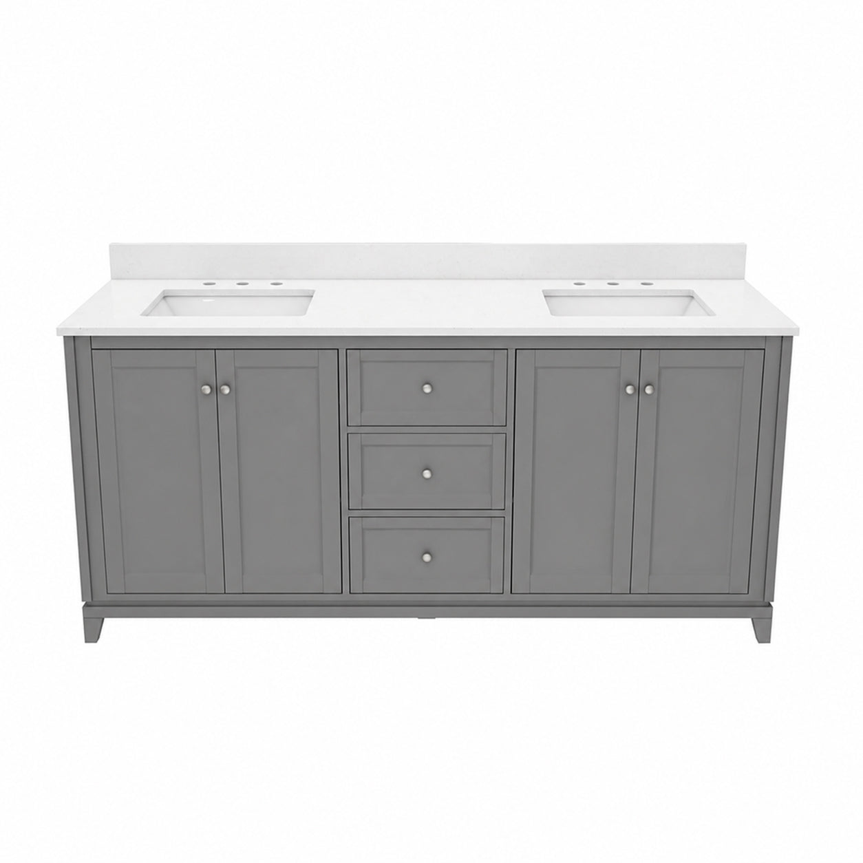 MAIDSTONE Placid 72 Inch Oak Vanity