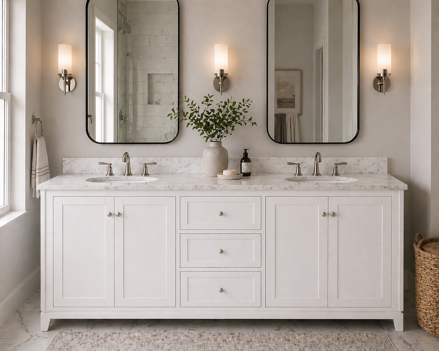 MAIDSTONE Placid 72 Inch Oak Vanity