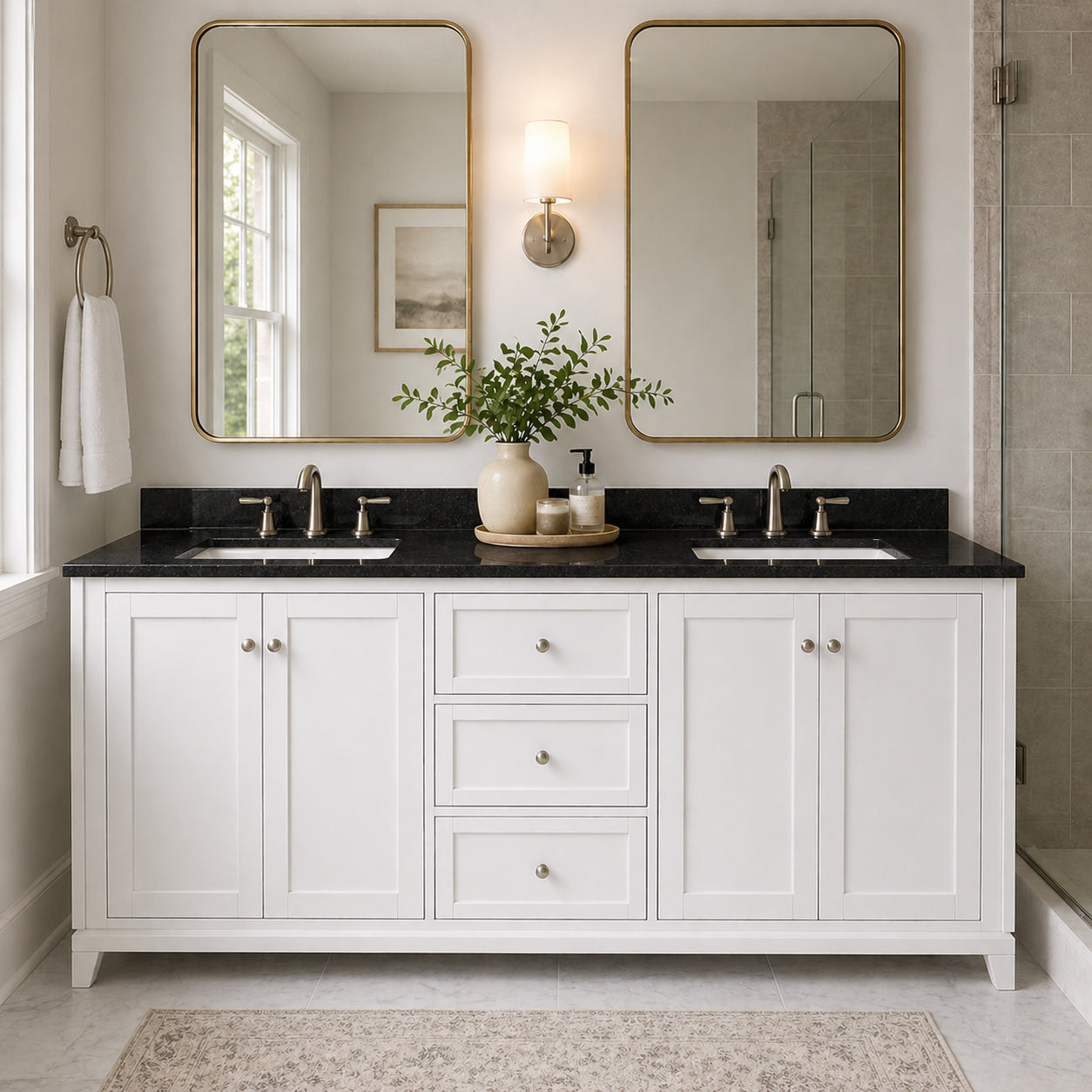 MAIDSTONE Placid 72 Inch Oak Vanity