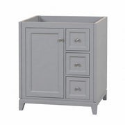 MAIDSTONE Placid 30 Inch Oak Vanity with Left Cabinet and Rectangular Undermount Sink