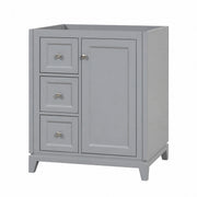 MAIDSTONE Placid 30 Inch Oak Vanity with Right Cabinet and Rectangular Undermount Sink