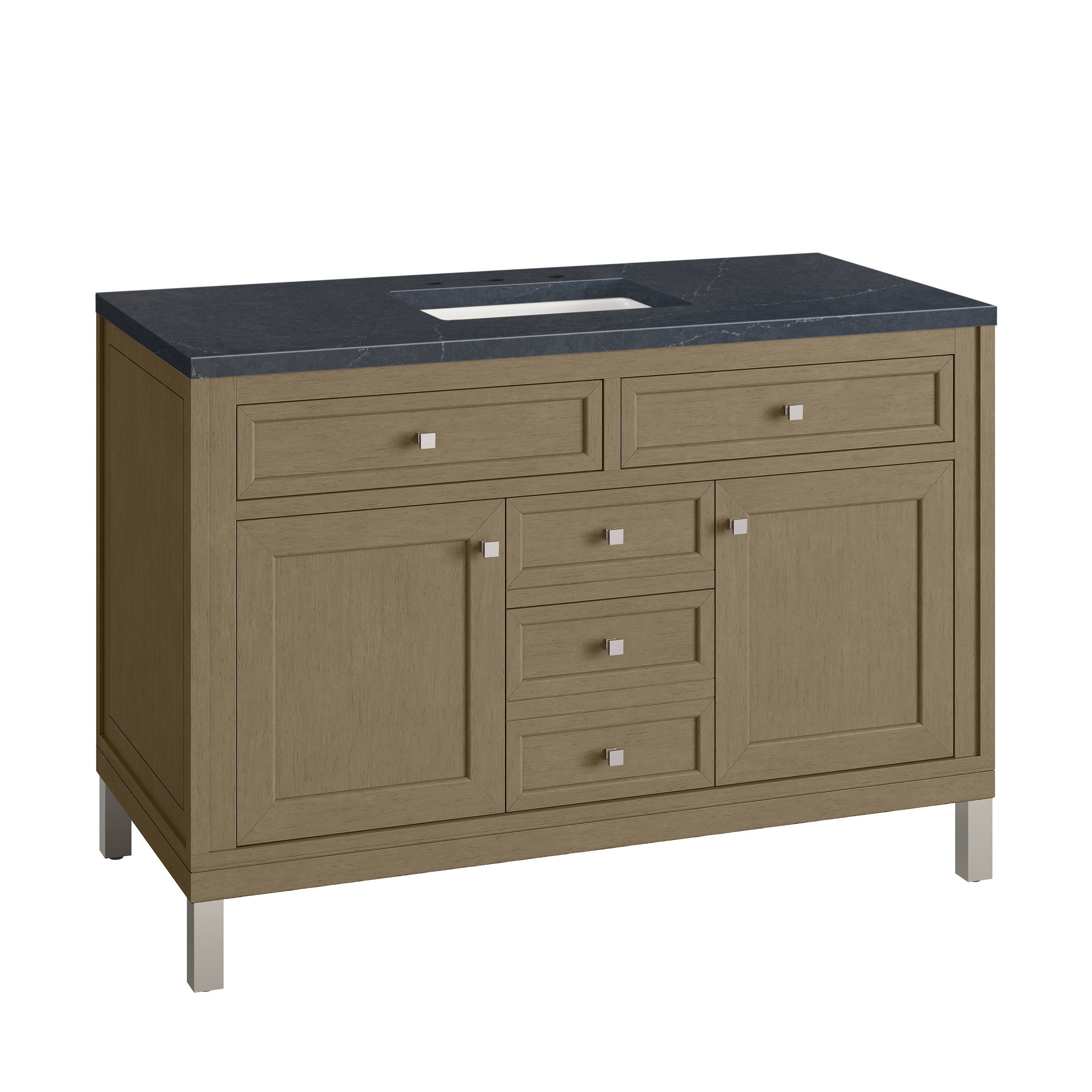 James Martin Chicago 48" Single Vanity in Walnut Whisper with 3cm Countertop