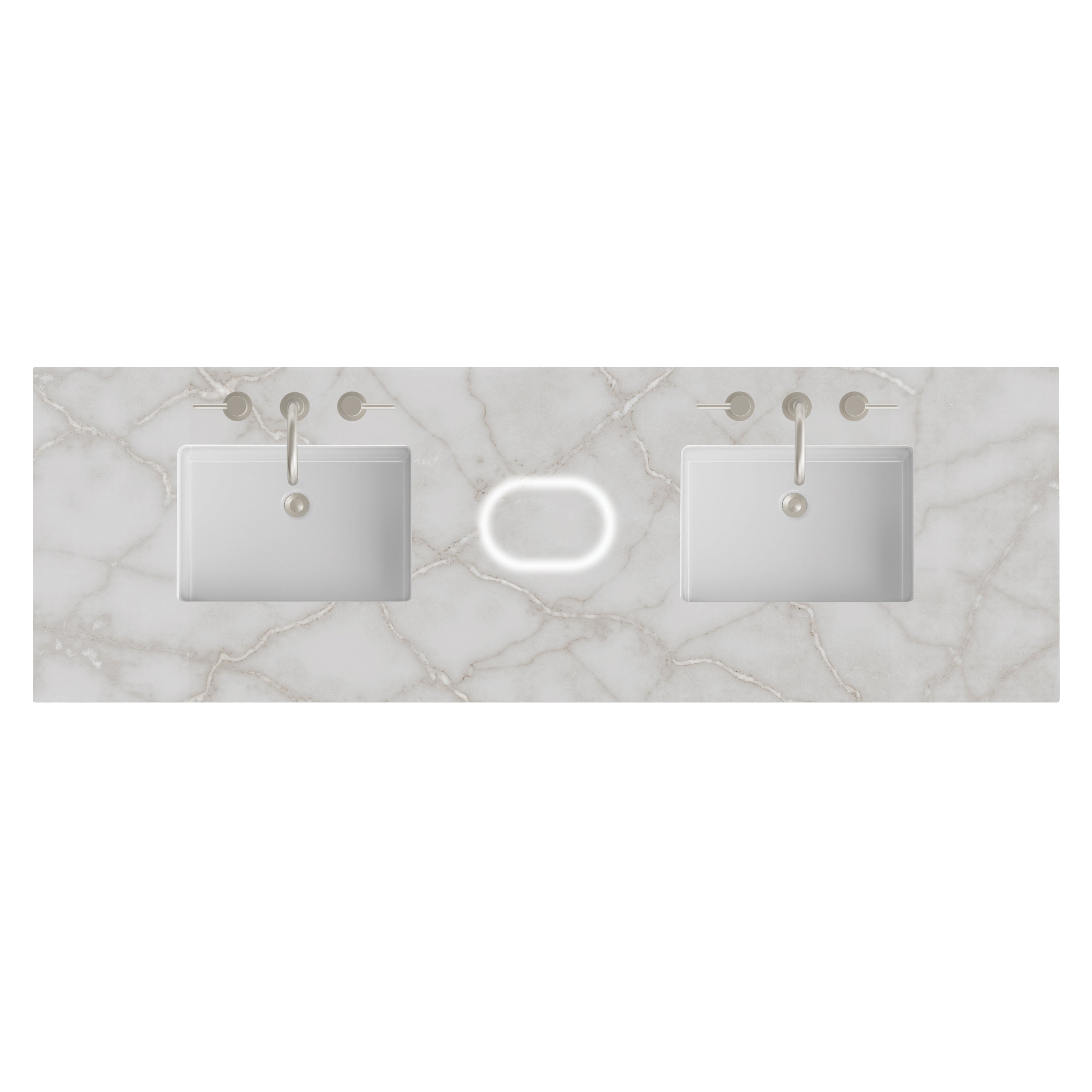 James Martin 72" Double Top with Sink & FreePower Wireless Charger, 3cm