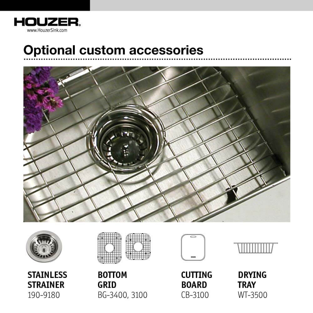 31.25" X 20" Stainless Steel Undermount 60/40 Double Bowl Kitchen Sink