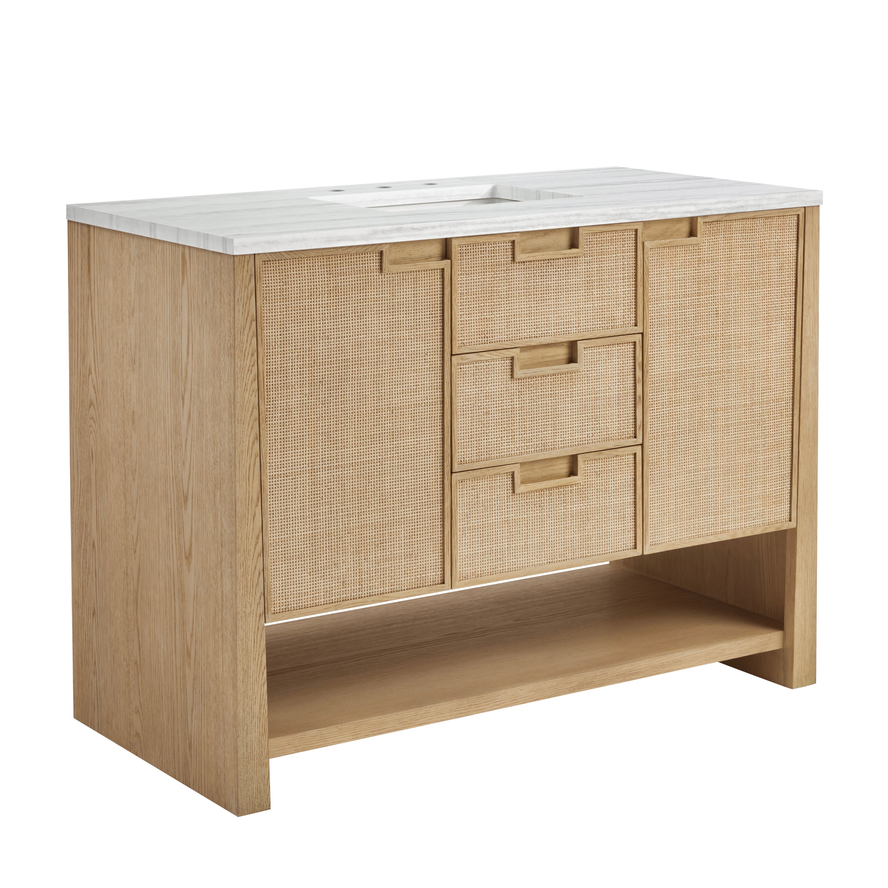 James Martin Solene 48" Single Vanity in Seaside Oak with 3cm Countertop