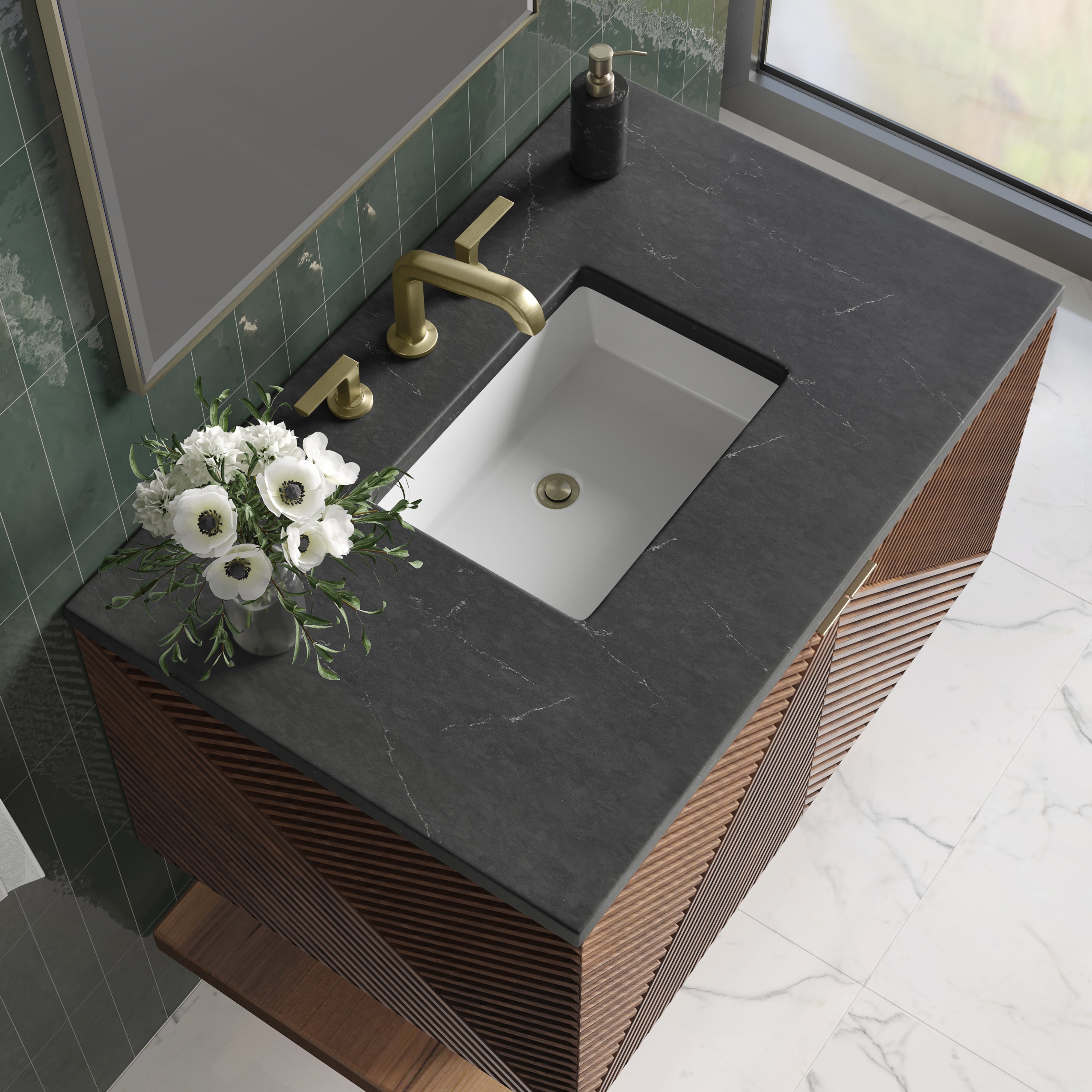 James Martin Marcello 36" Single Vanity in Chestnut with 3cm Countertop