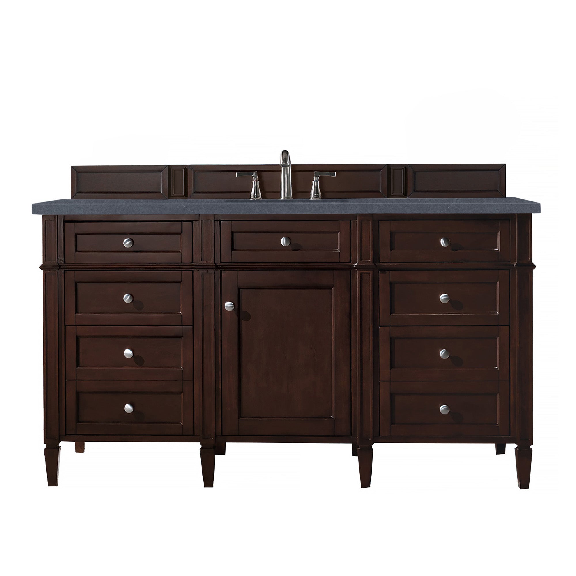 James Martin Brittany 60" Single Vanity in Burnished Mahogany with 3cm Countertop
