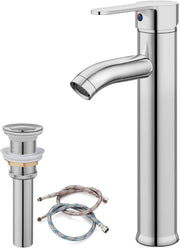 Chans Furniture Vessel FA-CHROME Polished Chrome Single-Handle Vessel Sink Faucet with Waterfall Spout for Elegant Bathrooms