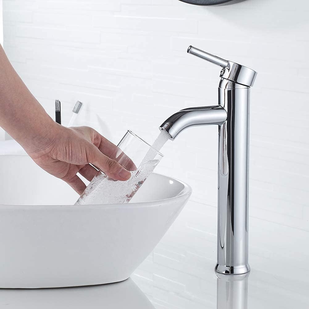 Chans Furniture Vessel FA-CHROME Polished Chrome Single-Handle Vessel Sink Faucet with Waterfall Spout for Elegant Bathrooms