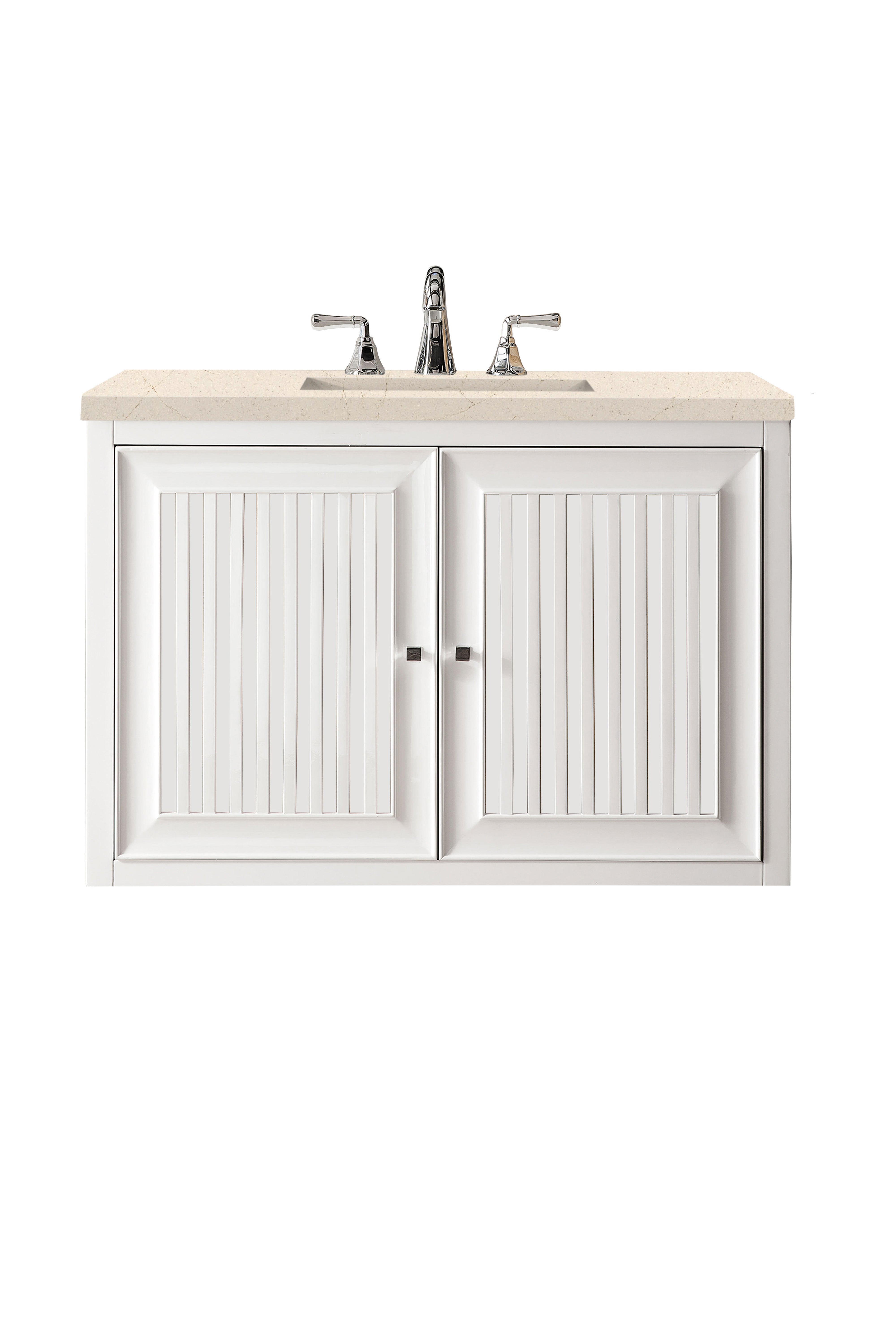 James Martin Athens 36" Single Vanity in Glossy White with 3cm Countertop