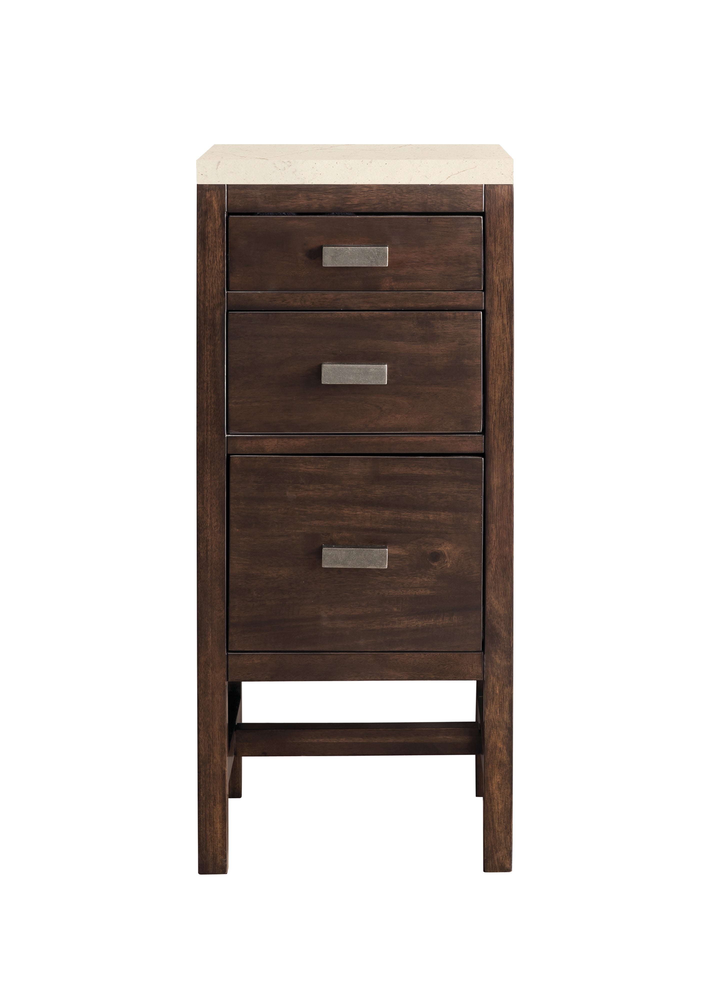 James Martin Addison 15" Base Cabinet Mid-Century Acacia with 3cm Countertop
