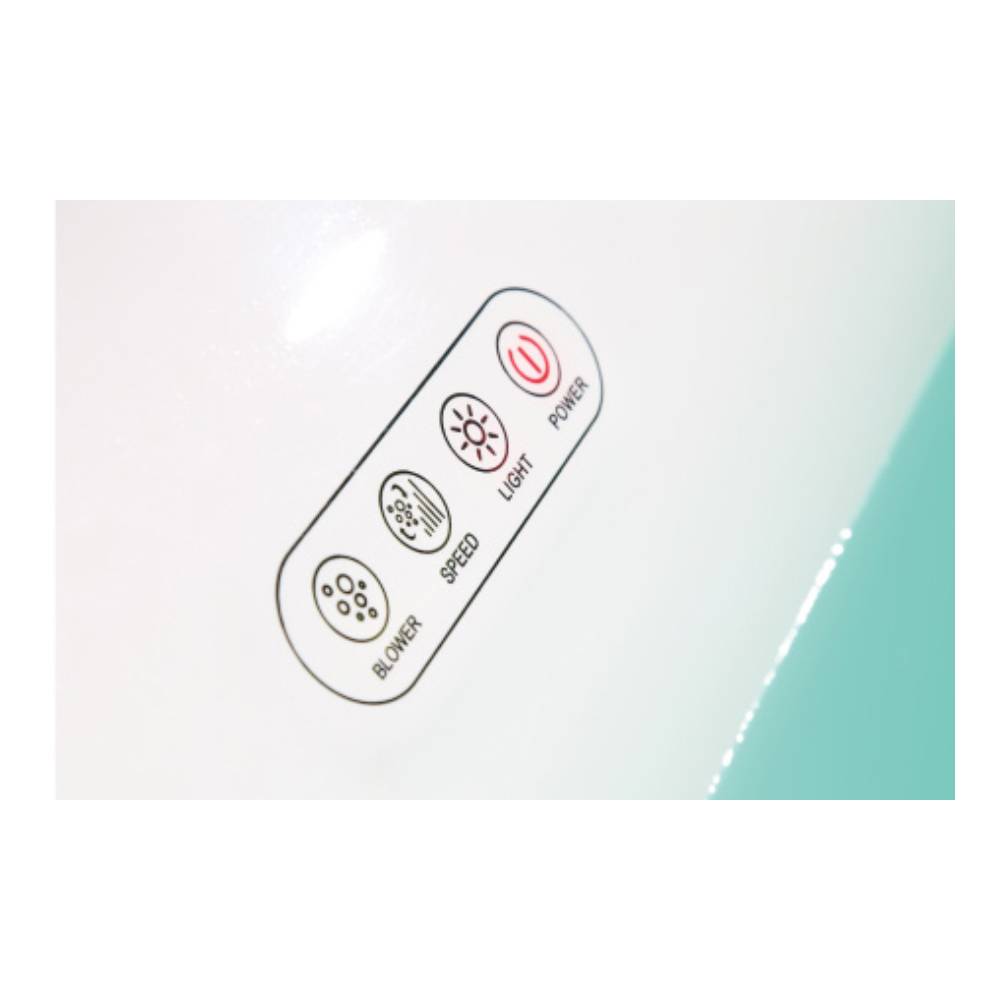EAGO AM2140 6′ White Freestanding Air Bubble Bathtub with LED Lighting