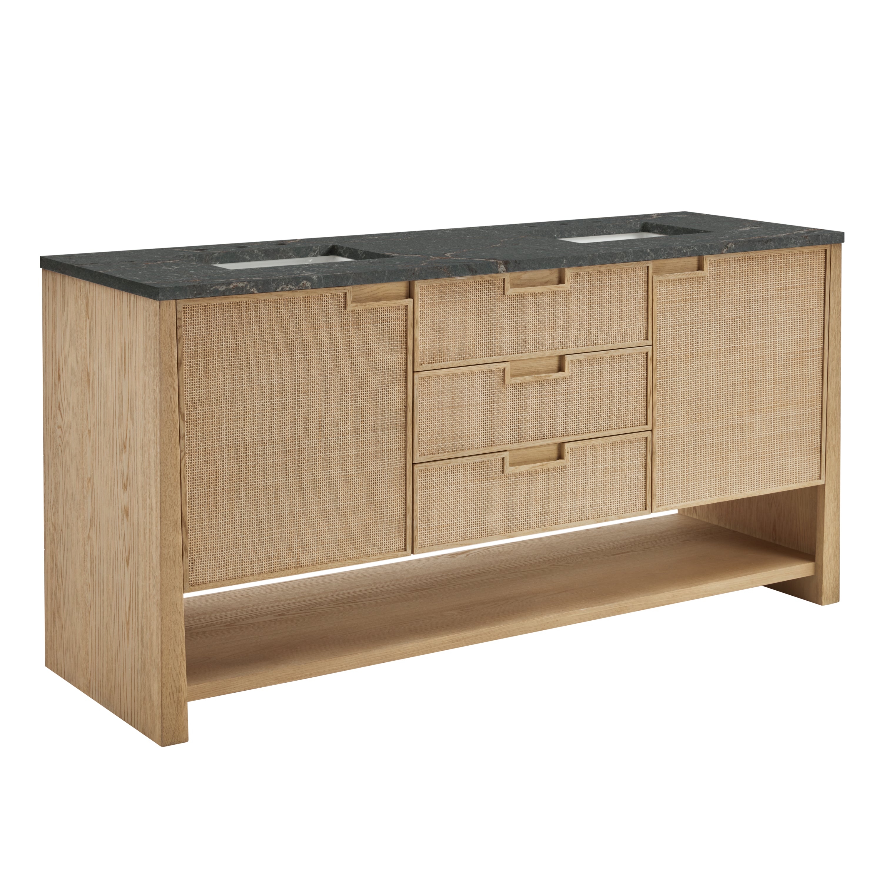James Martin Solene 72" Double Vanity in Seaside Oak with 3cm Countertop