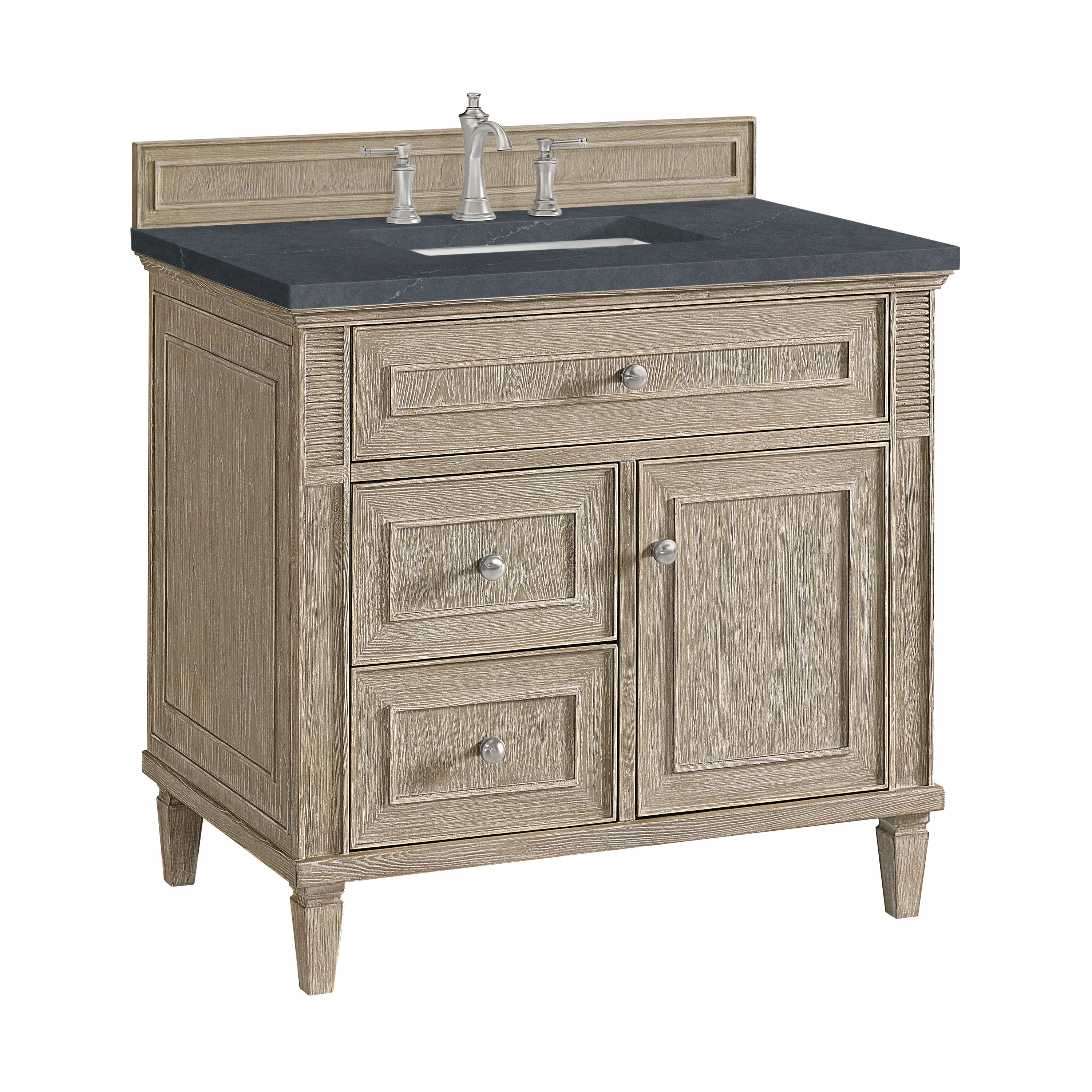 James Martin Lorelai 36" Single Vanity in Whitewashed Oak with 3cm Countertop