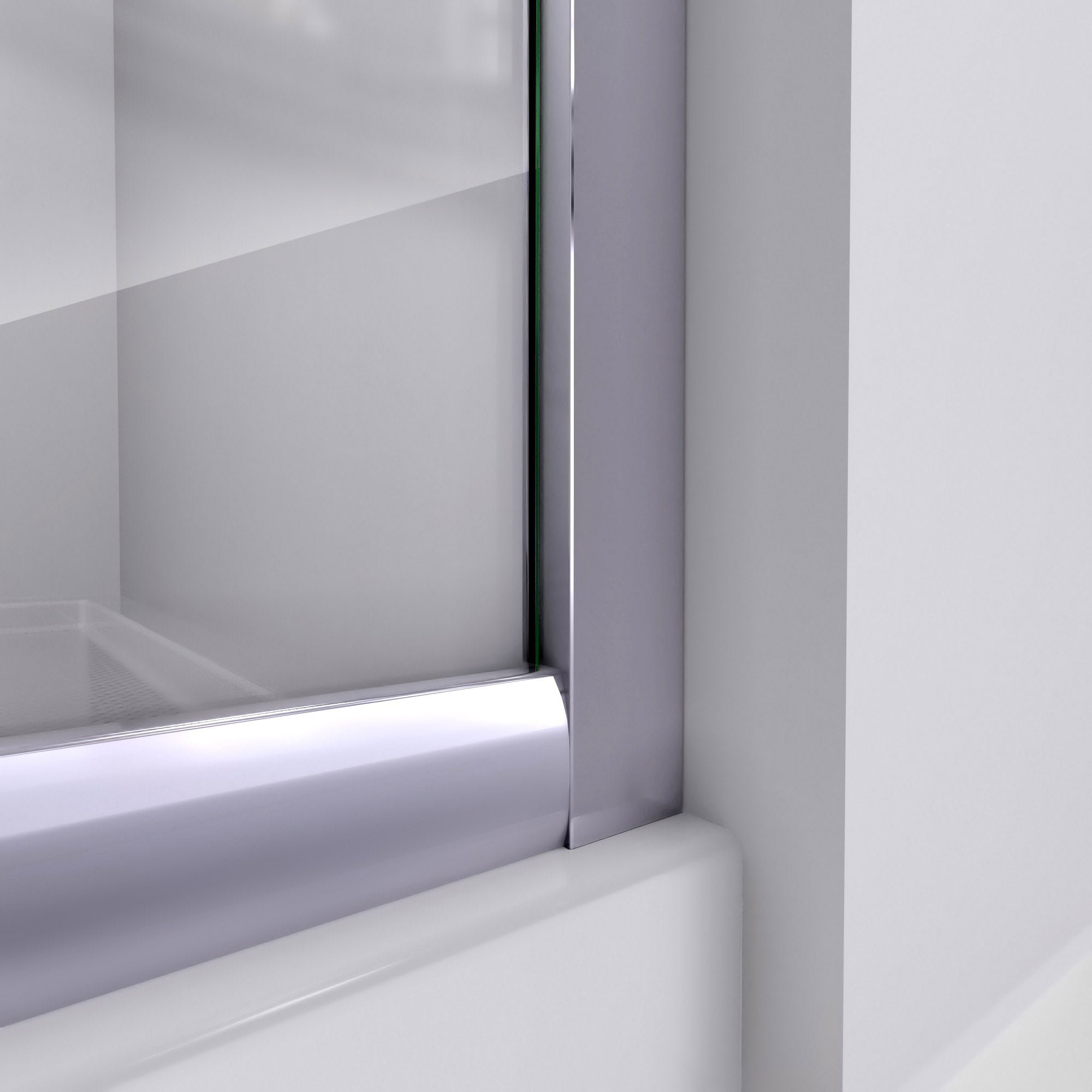 DreamLine Prime 36 inch x 36 inch x 78 3/4 inch H Semi-Frameless Sliding Shower Enclosure, Shower Base, and Wall Kit