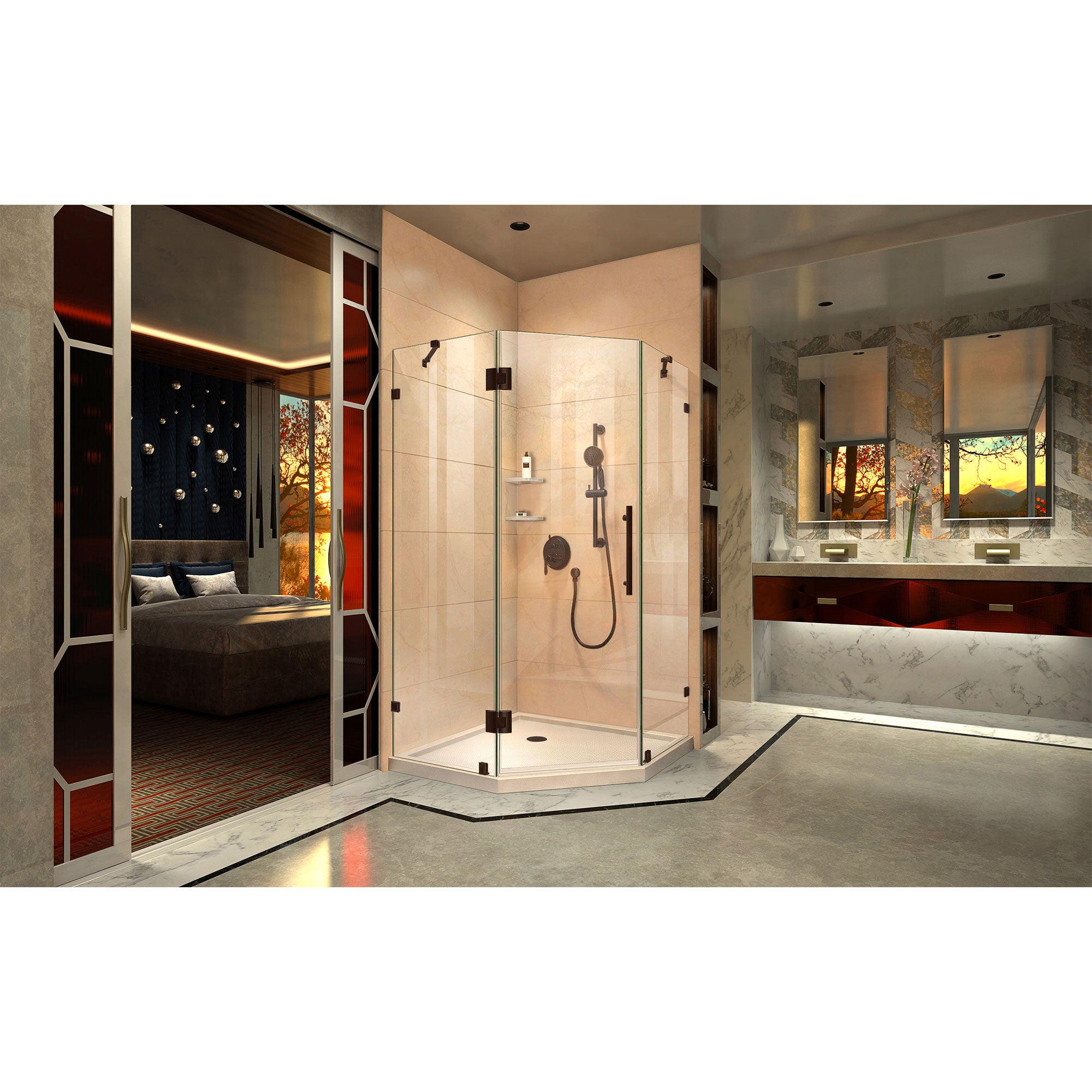 DreamLine Prism Lux 38" W Shower Enclosure Kit