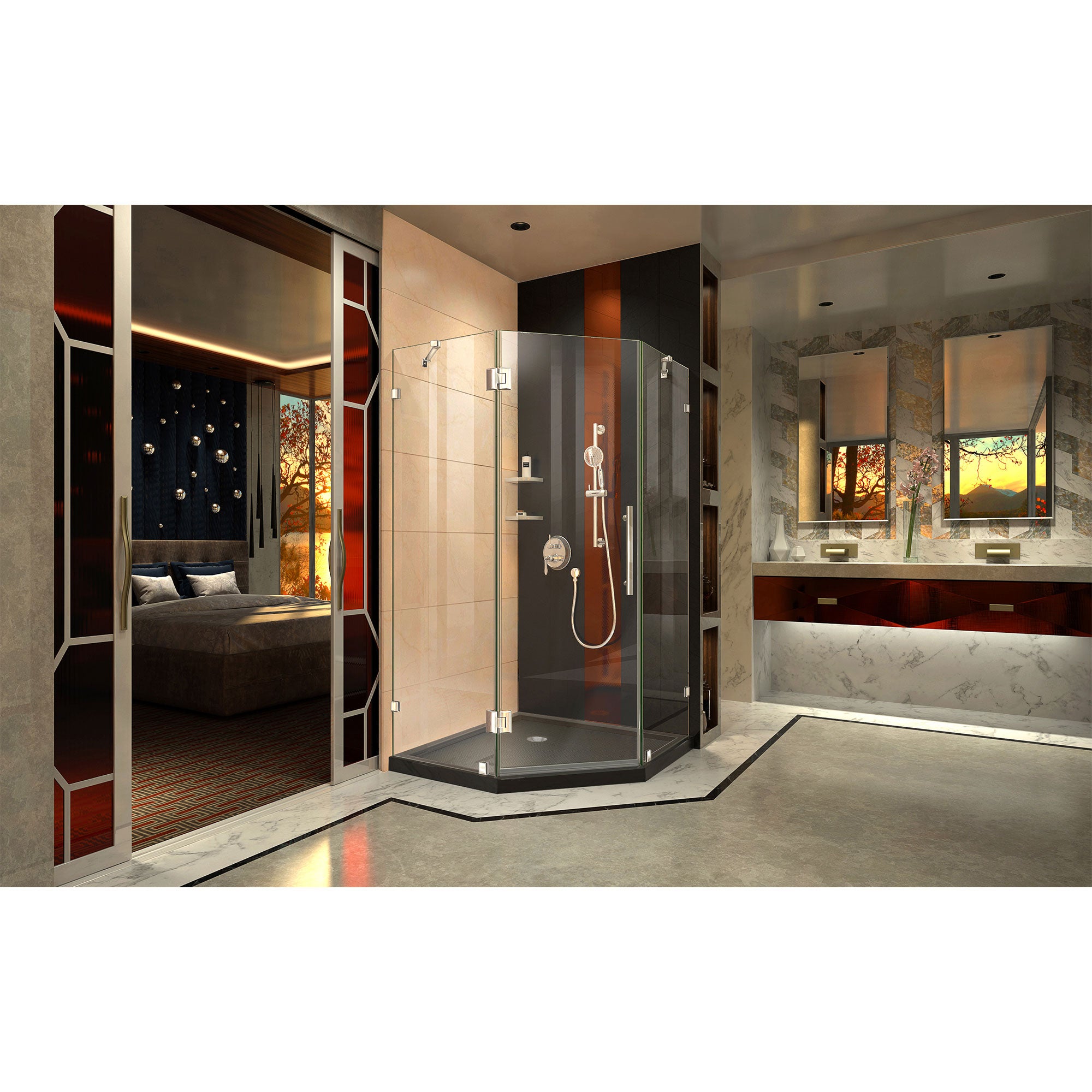 DreamLine Prism Lux 36" W Shower Enclosure Kit