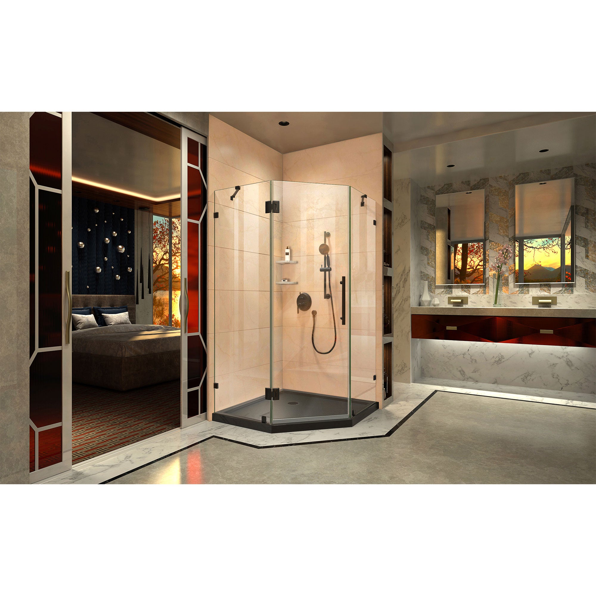DreamLine Prism Lux 36" W Shower Enclosure Kit