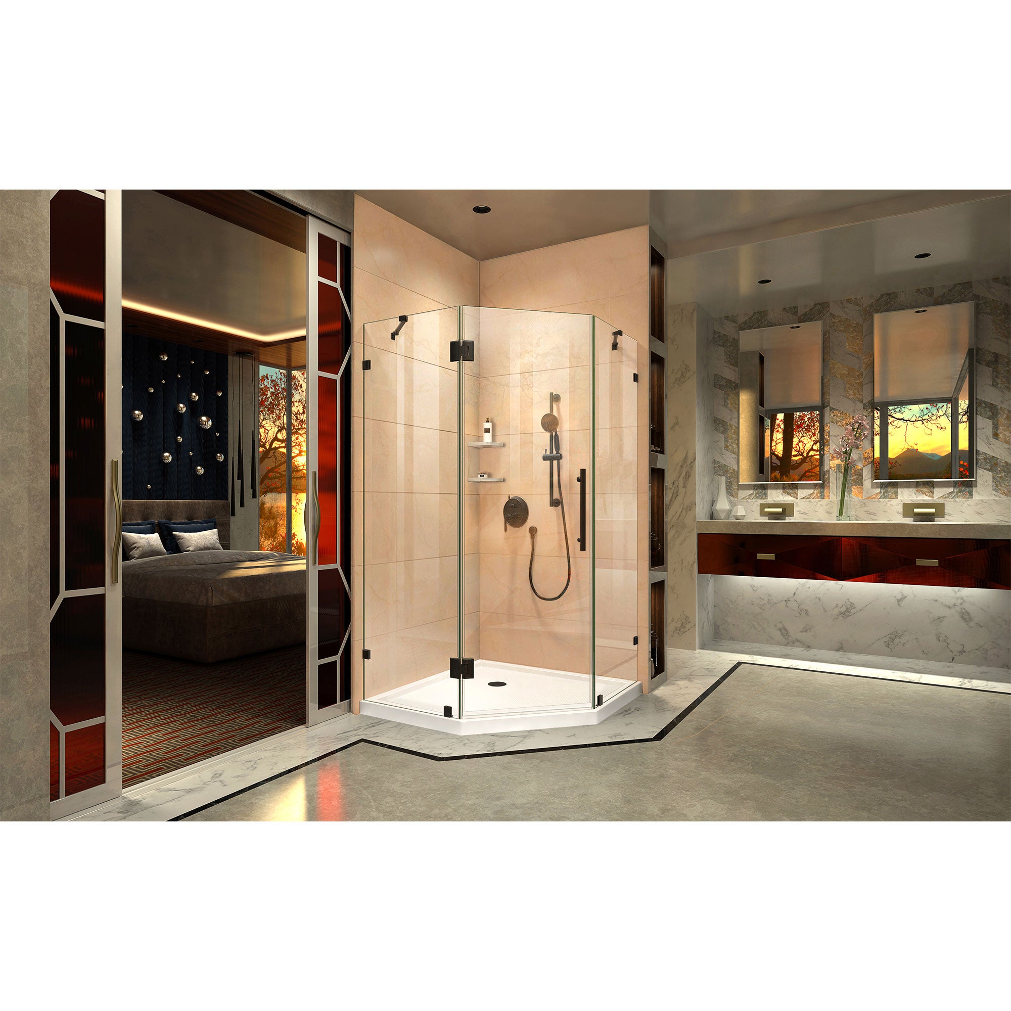 DreamLine Prism Lux 42" W Shower Enclosure Kit