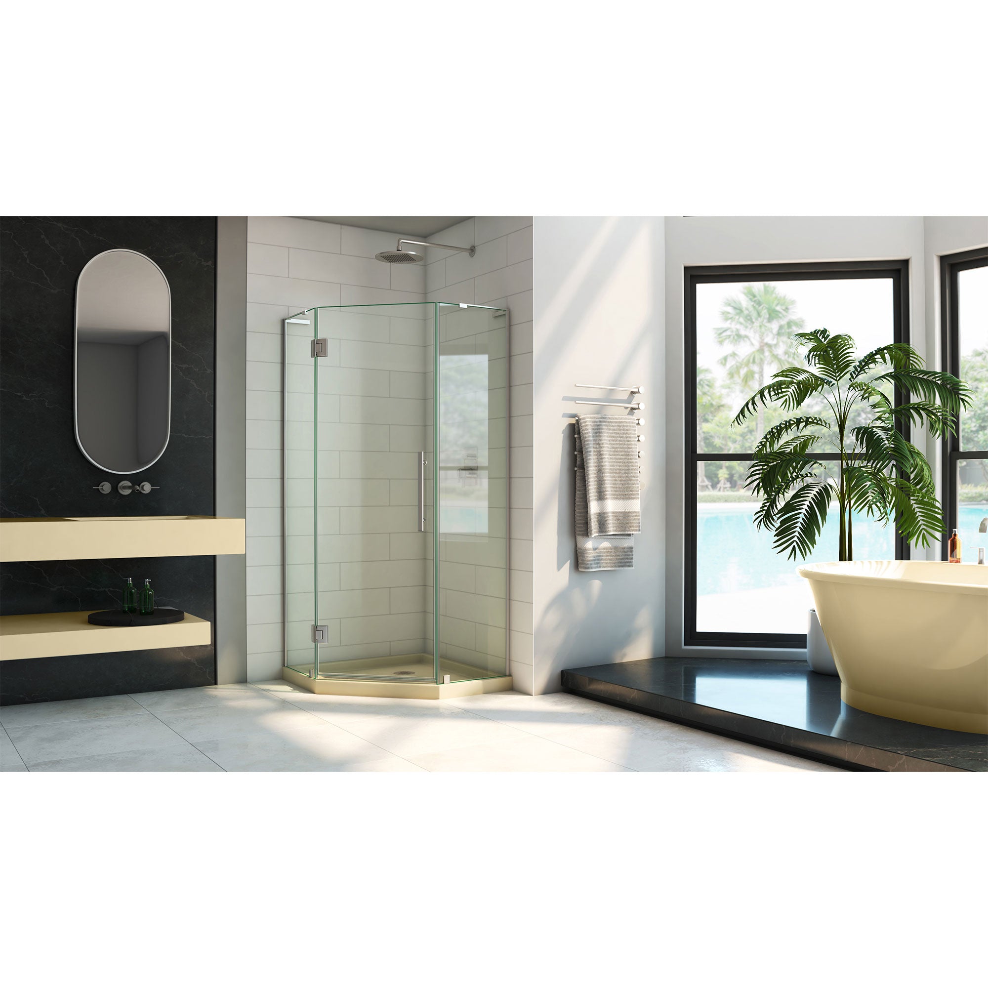 DreamLine Prism Plus 40" W Shower Enclosure Kit
