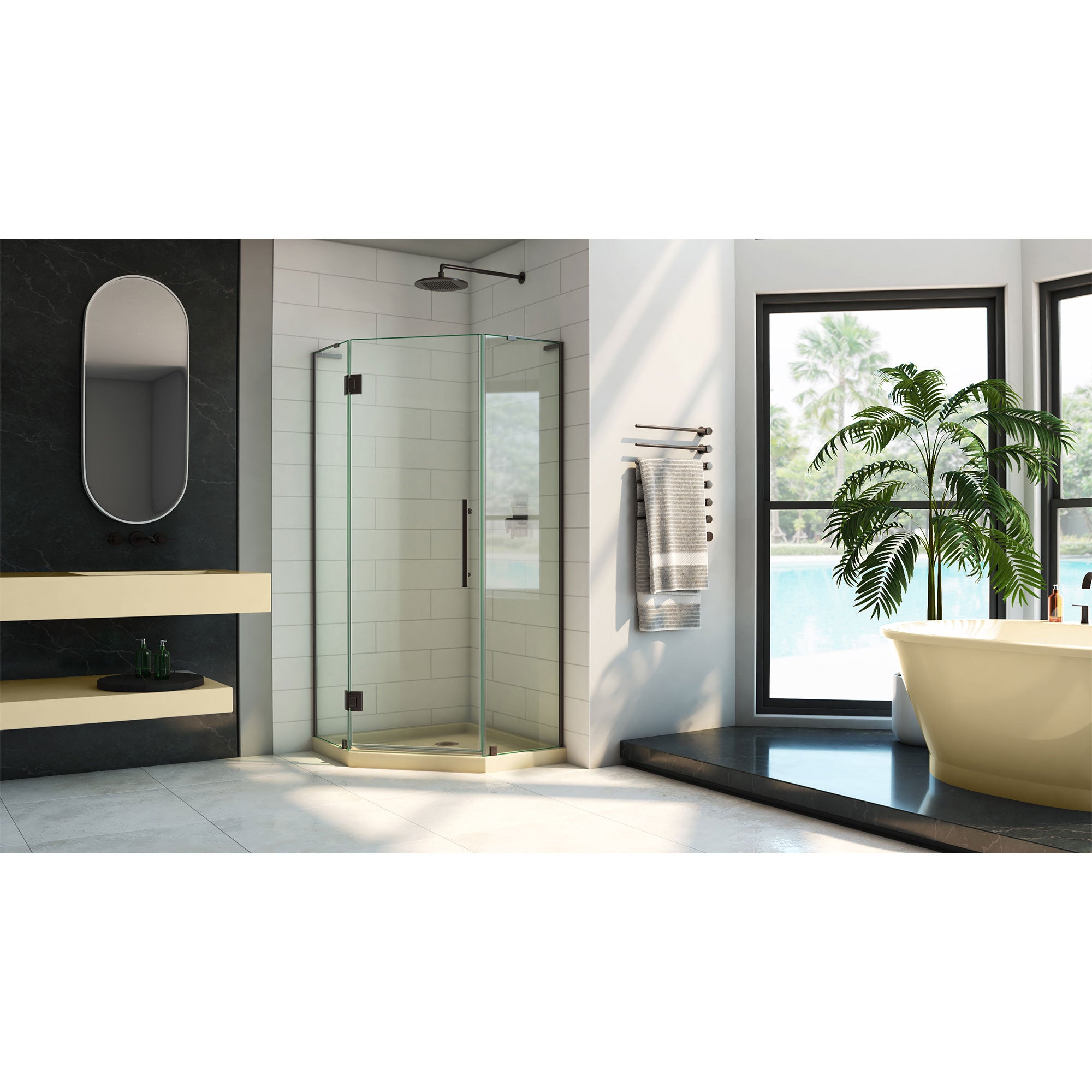 DreamLine Prism Plus 40" W Shower Enclosure Kit