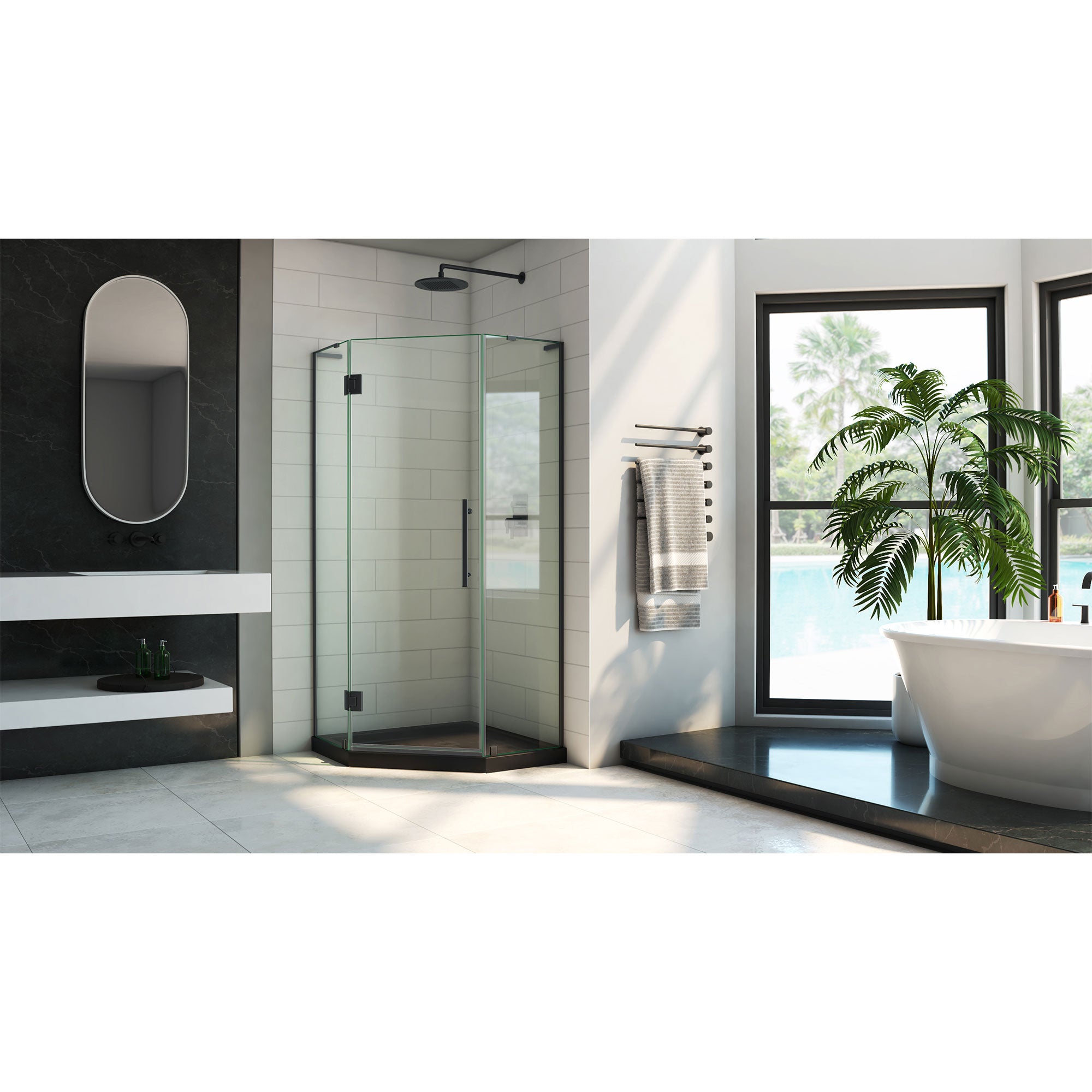 DreamLine Prism Plus 42" W Shower Enclosure Kit