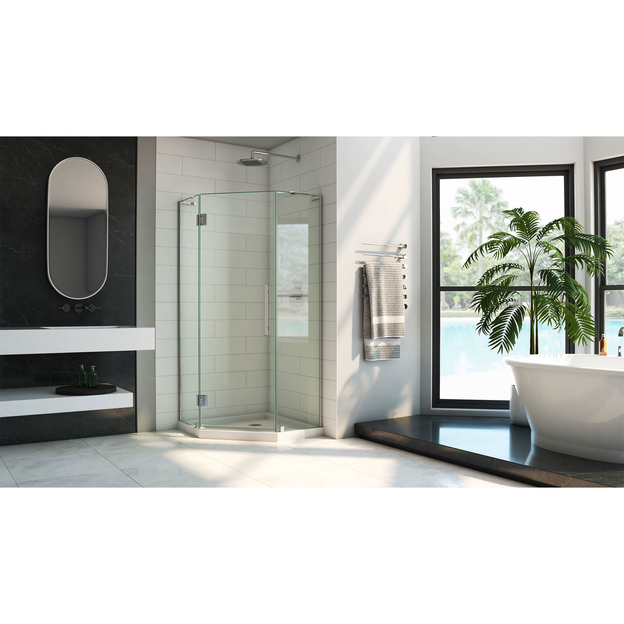 DreamLine Prism Plus 36" W Shower Enclosure Kit