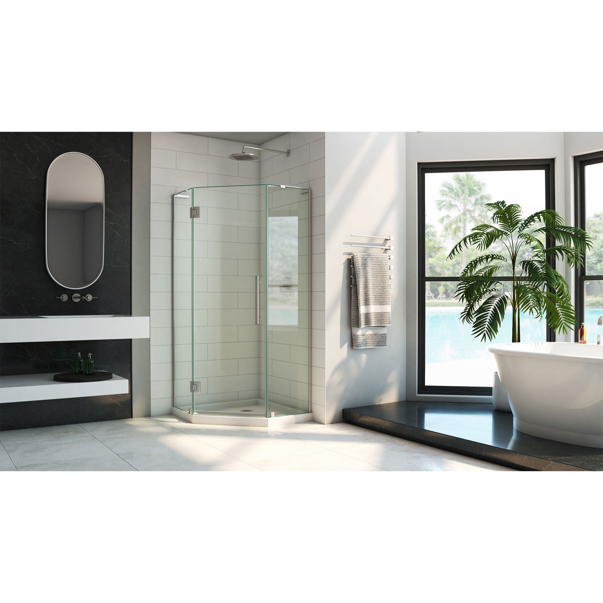 DreamLine Prism Plus 36" W Shower Enclosure Kit