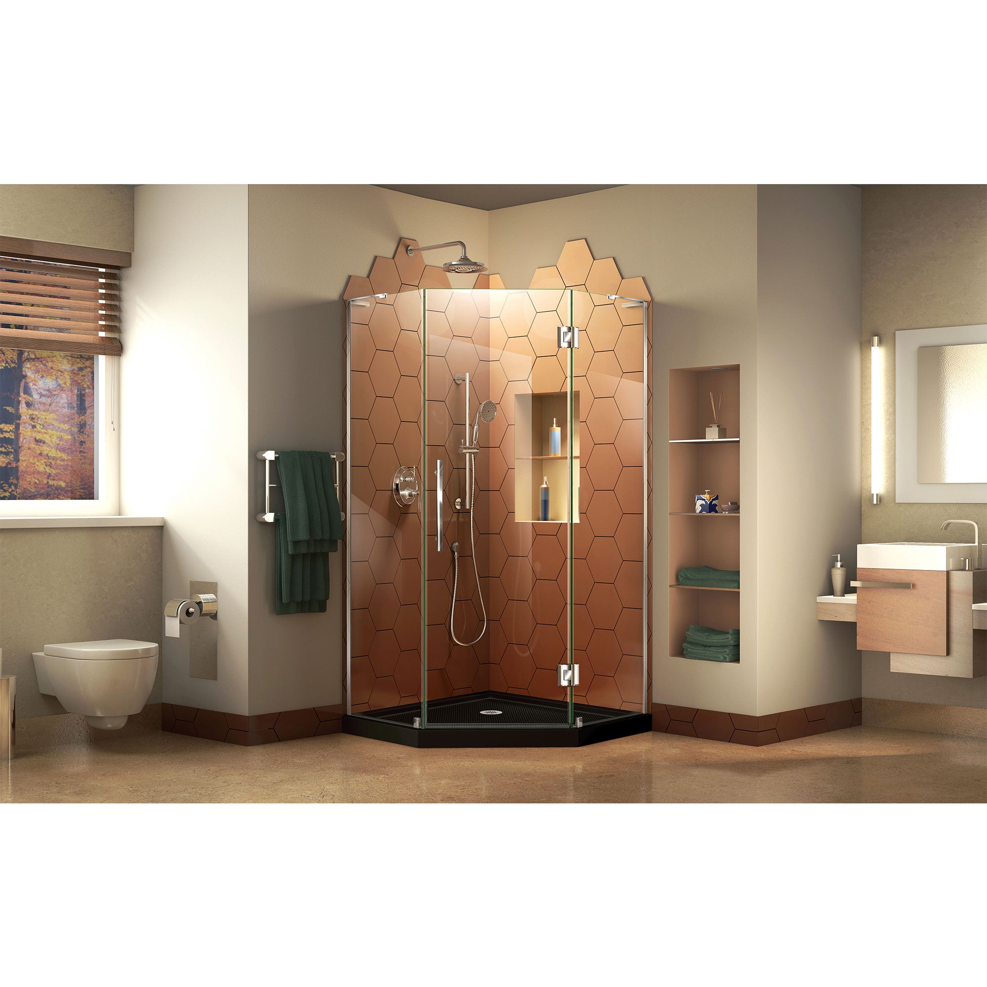 DreamLine Prism Plus 40" W Shower Enclosure Kit