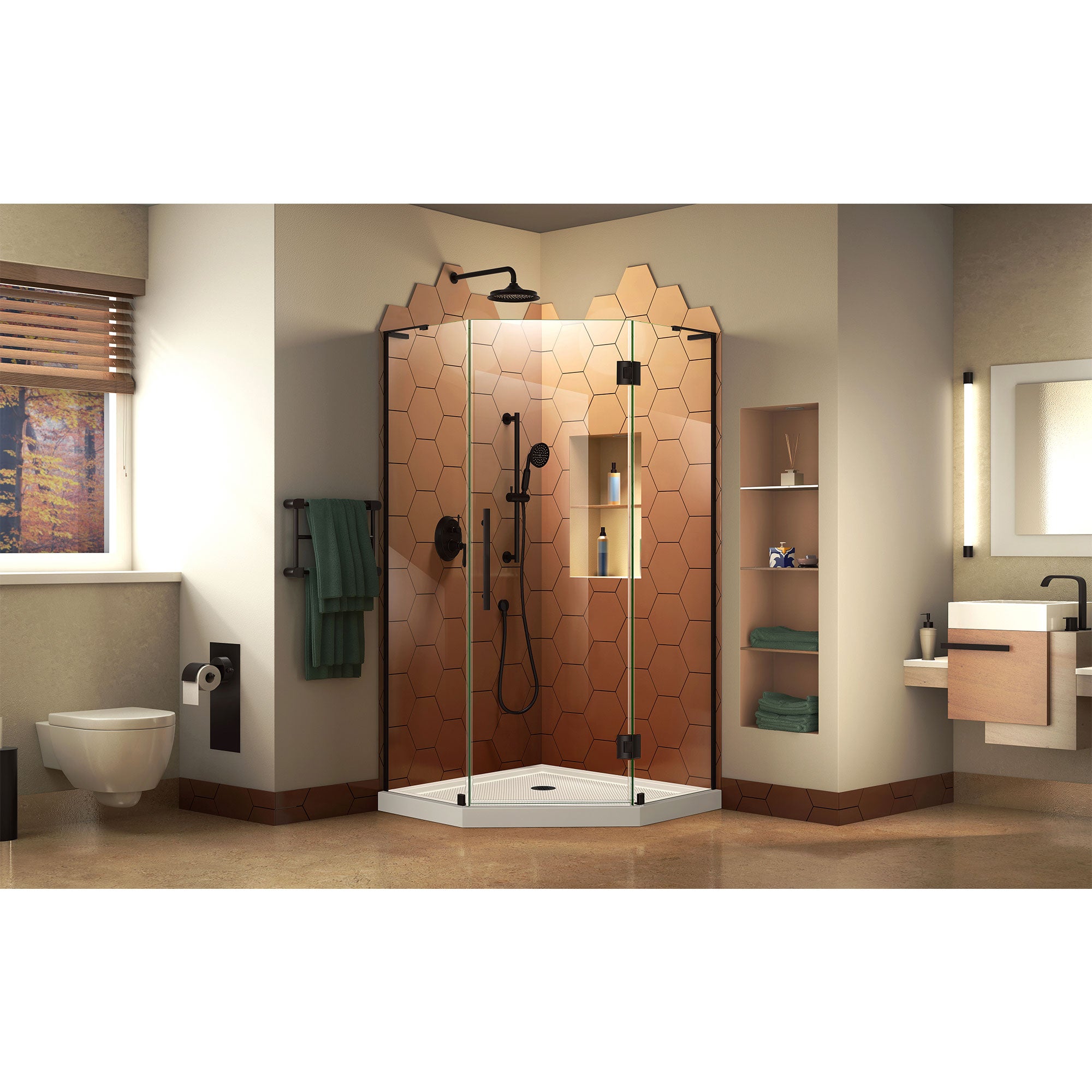 DreamLine Prism Plus 36" W Shower Enclosure Kit
