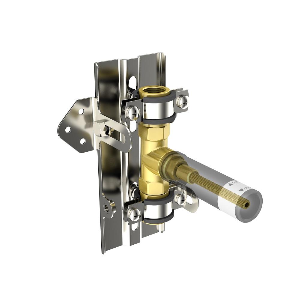in2aqua ½" shut-off/volume control valve rough-in, with in2itiv rough-in mounting system