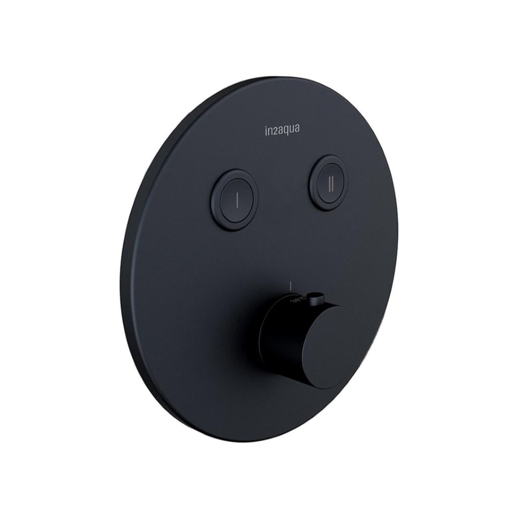in2aqua Urban thermostatic valve trim kit with 2 push-button