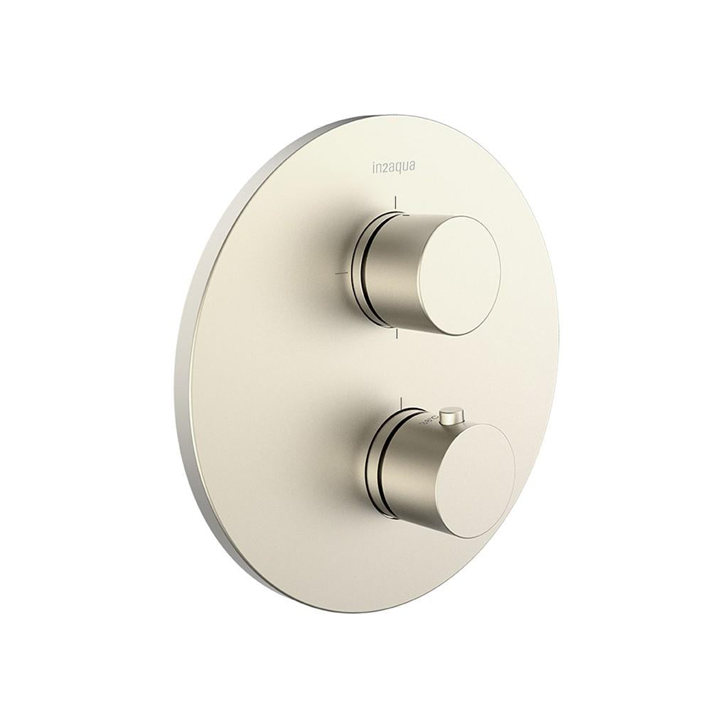 in2aqua Urban thermostatic valve trim kit with integrated stop, volume control and manual diverter
