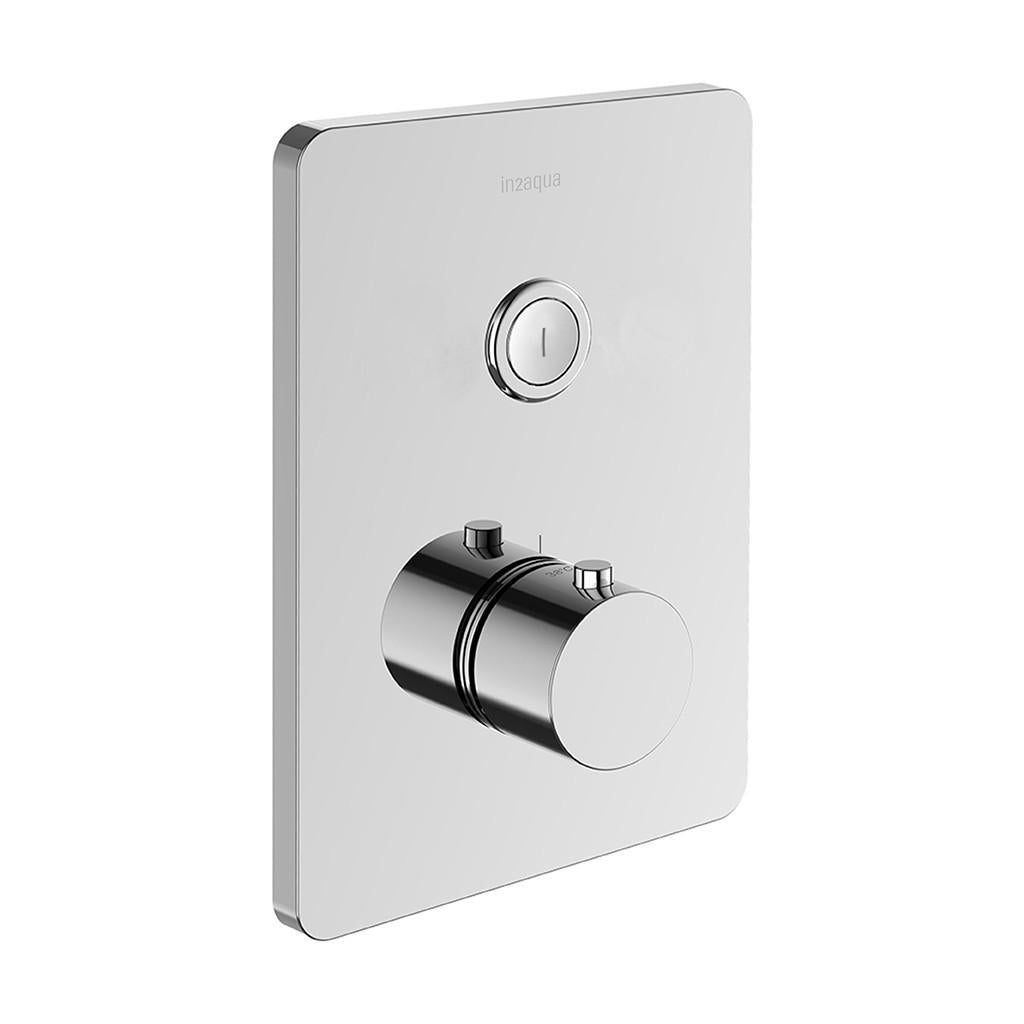 in2aqua Urban X thermostatic valve trim kit with 1 push-button