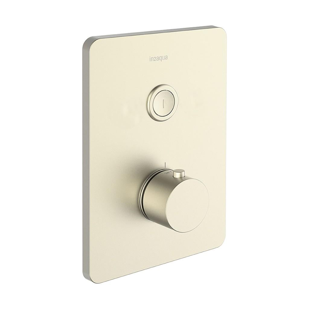 in2aqua Urban X thermostatic valve trim kit with 1 push-button