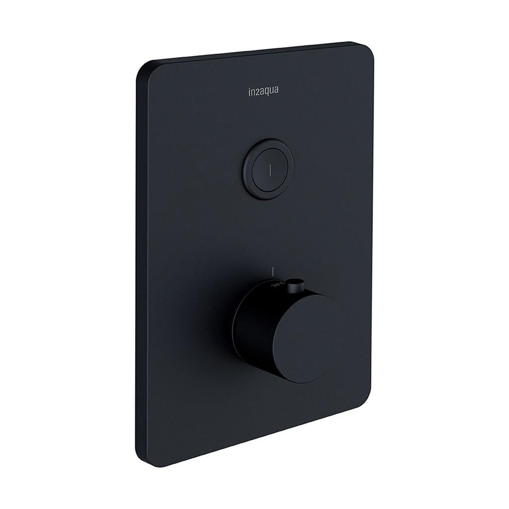 in2aqua Urban X thermostatic valve trim kit with 1 push-button