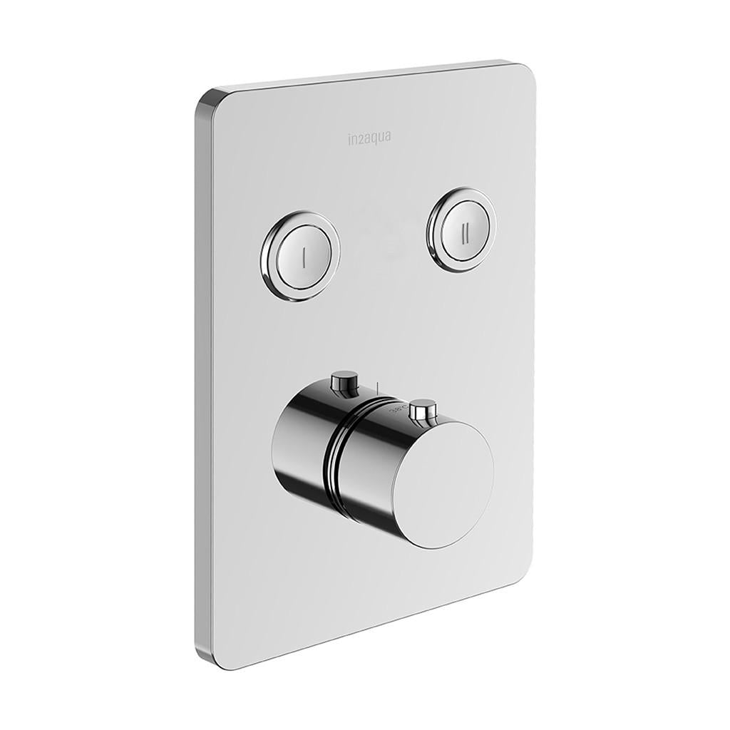 in2aqua Urban X thermostatic valve trim kit with 2 push-button