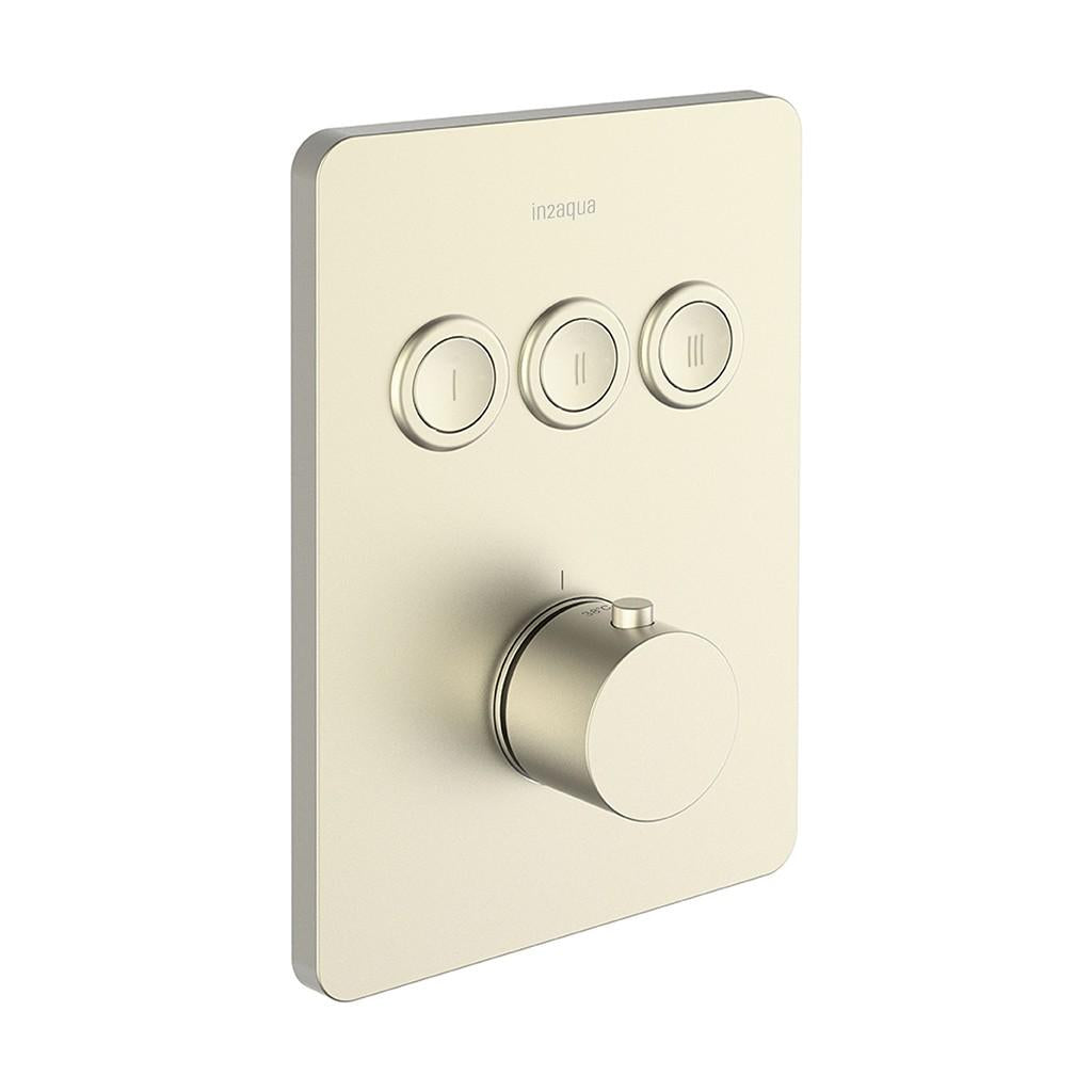 in2aqua Urban X thermostatic valve trim kit with 3 push-button