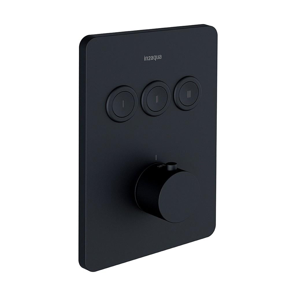 in2aqua Urban X thermostatic valve trim kit with 3 push-button