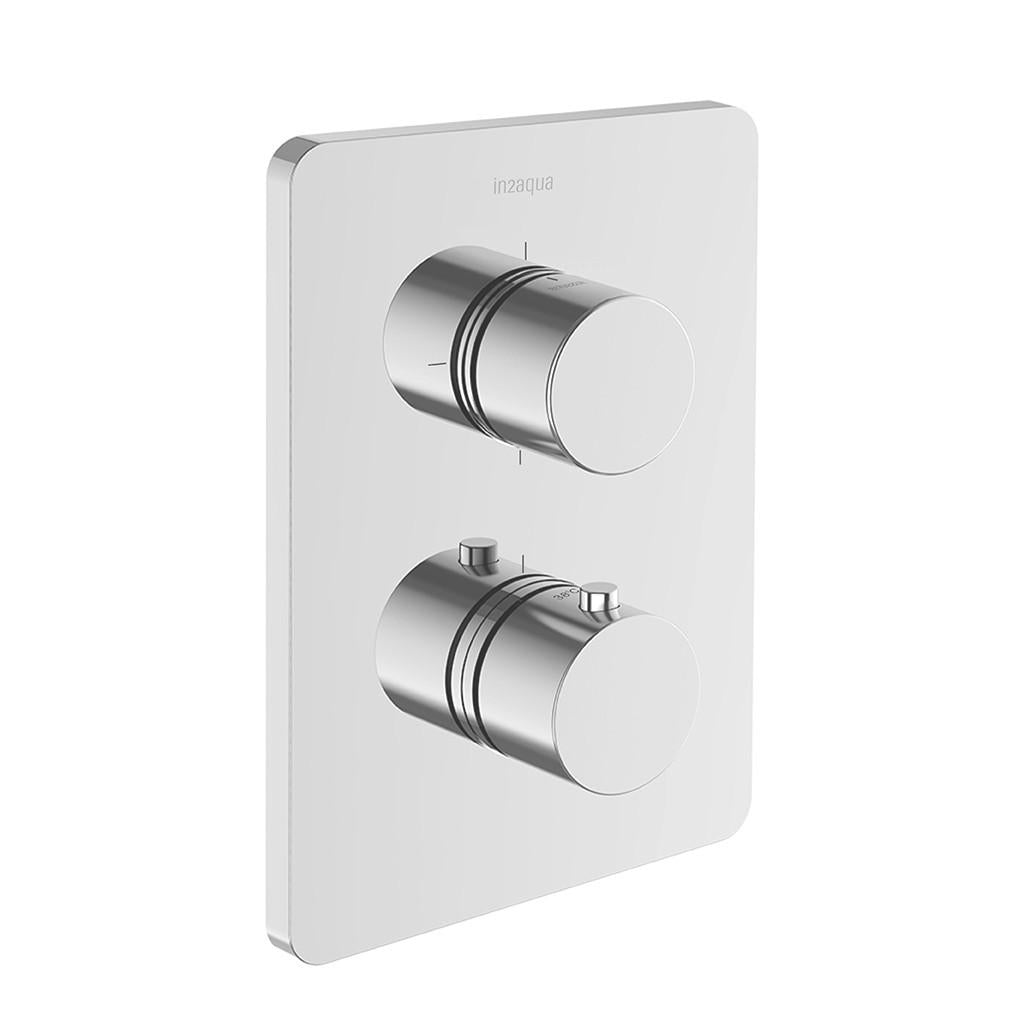 in2aqua Urban X thermostatic valve trim kit with integrated stop, volume control and manual diverter