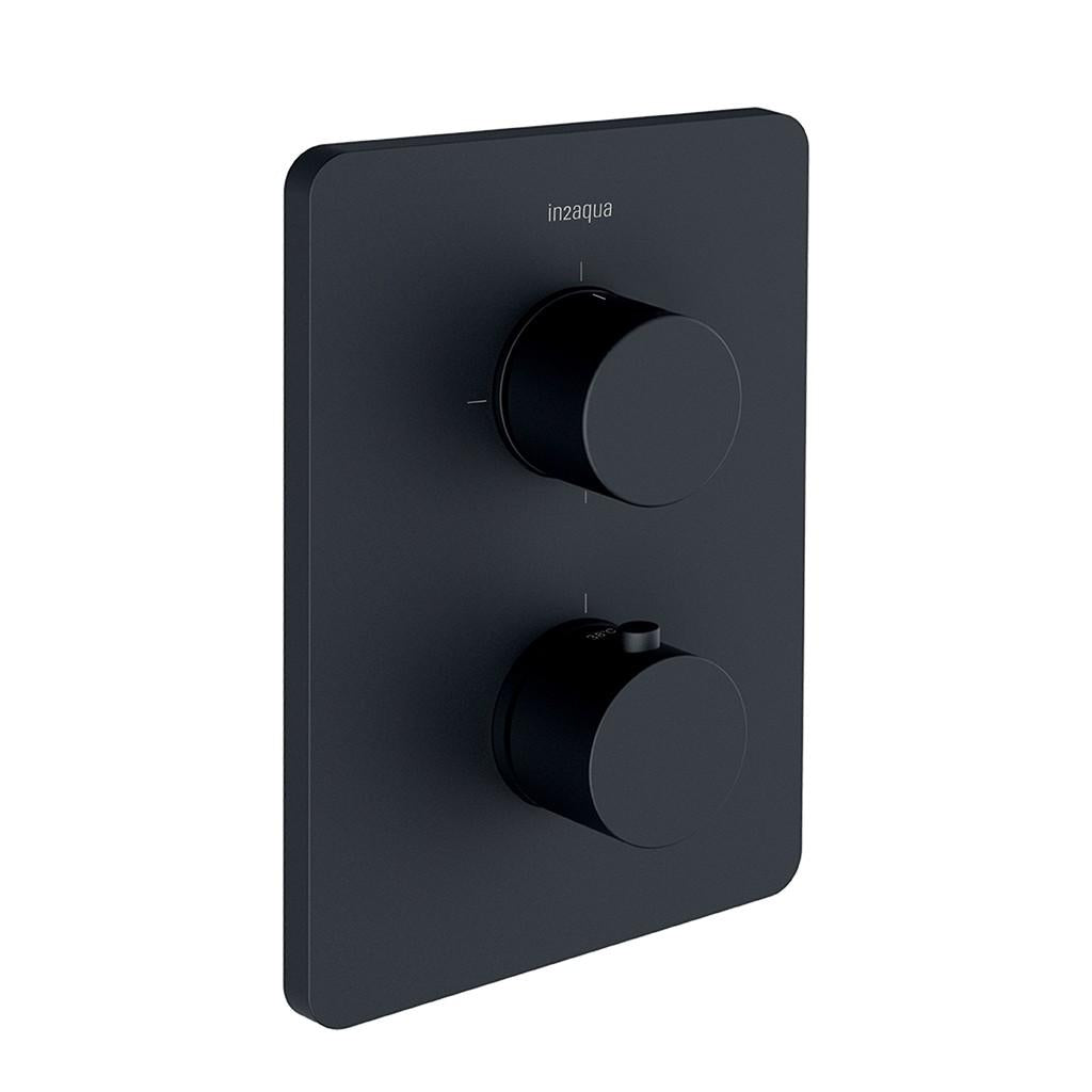 in2aqua Urban X thermostatic valve trim kit with integrated stop, volume control and manual diverter