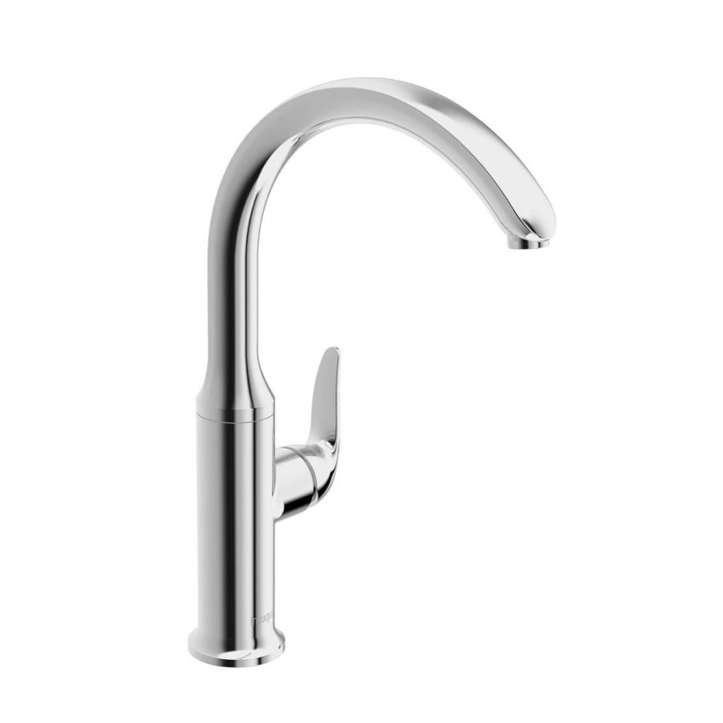 in2aqua Style XL single-lever kitchen faucet with swivel spout, stainless steel